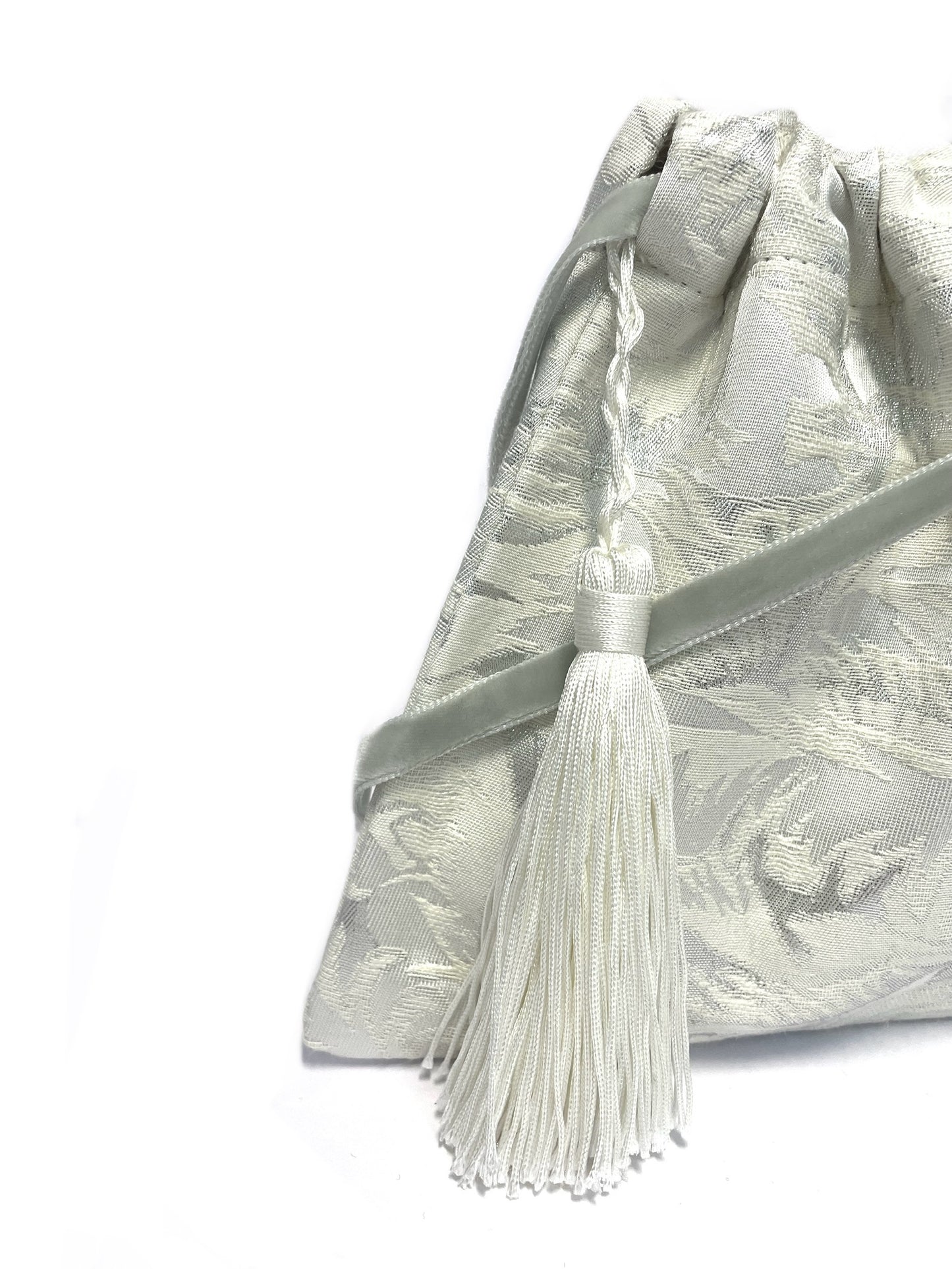 Silver wedding purse