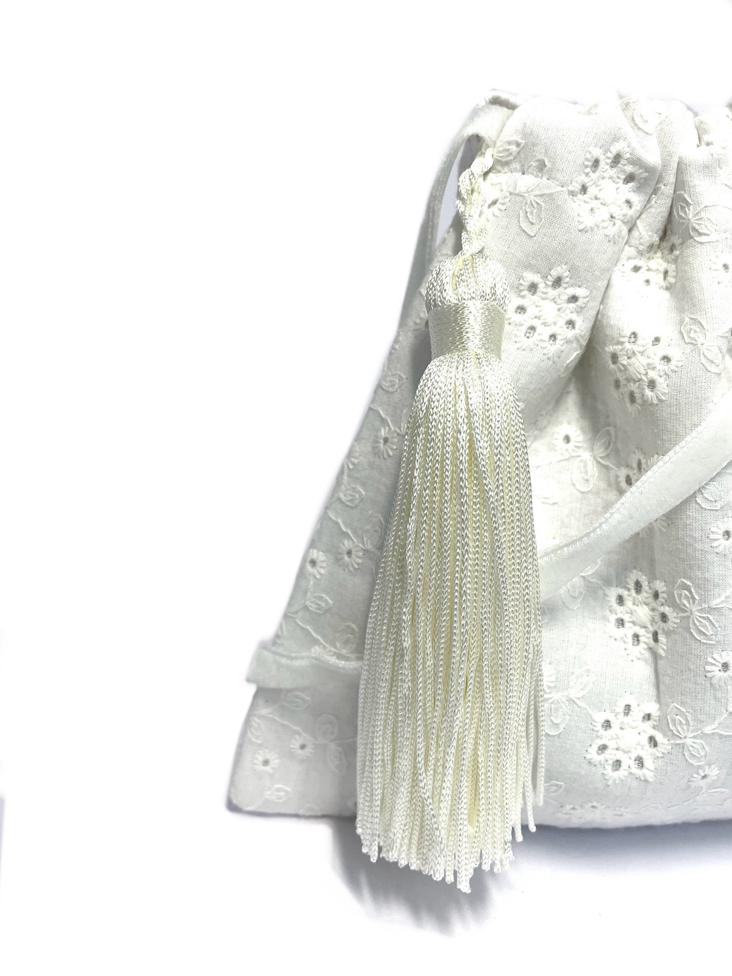 Ivory boho wedding purse