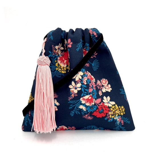 Little blue floral handbag