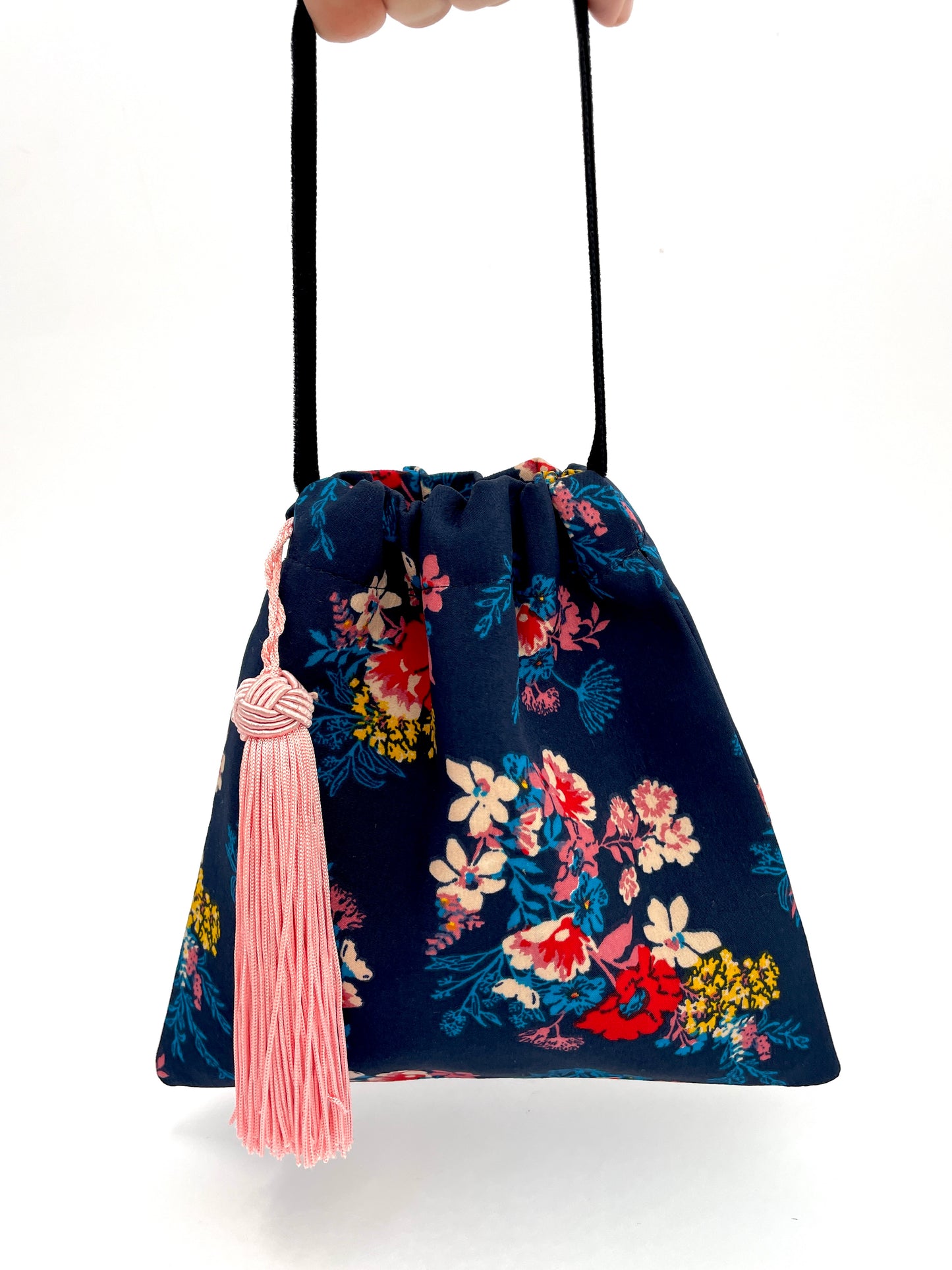 Little blue floral handbag