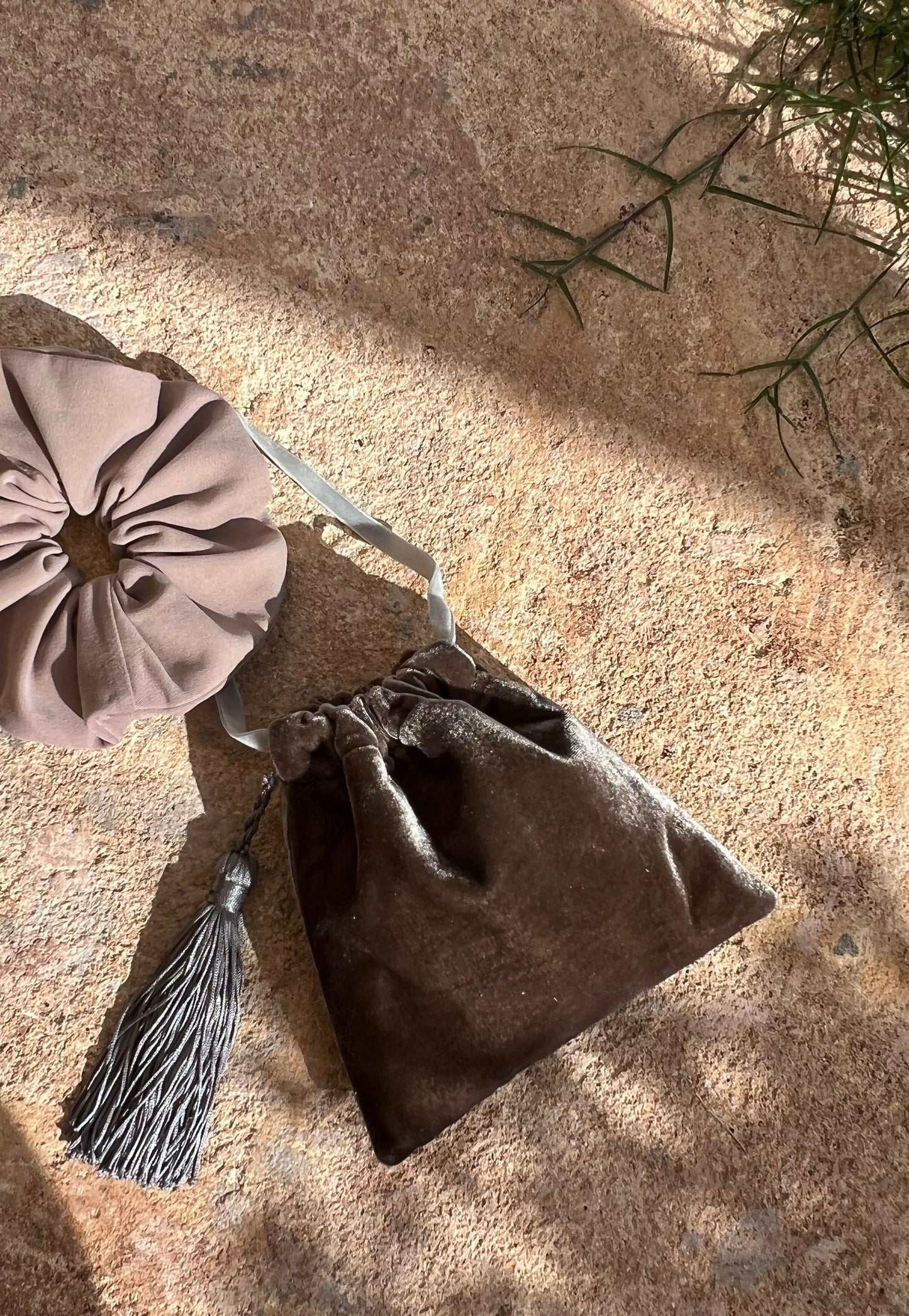 Little velvet boho handbag