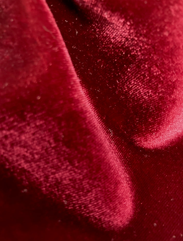 Red velvet little handbag