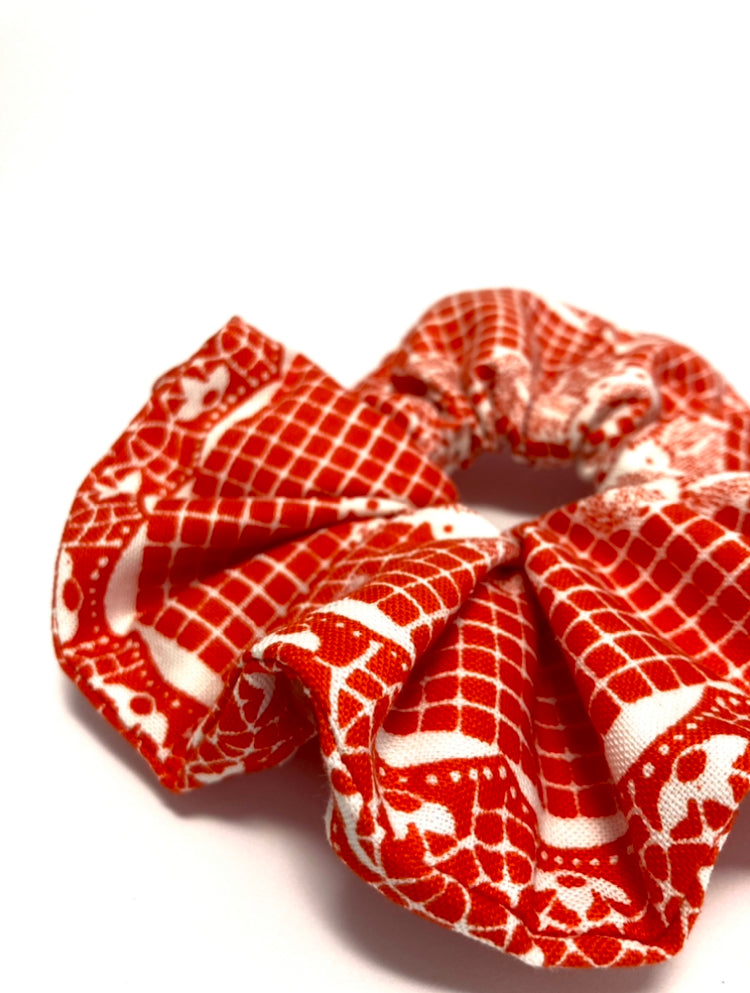 Unique red scrunchie