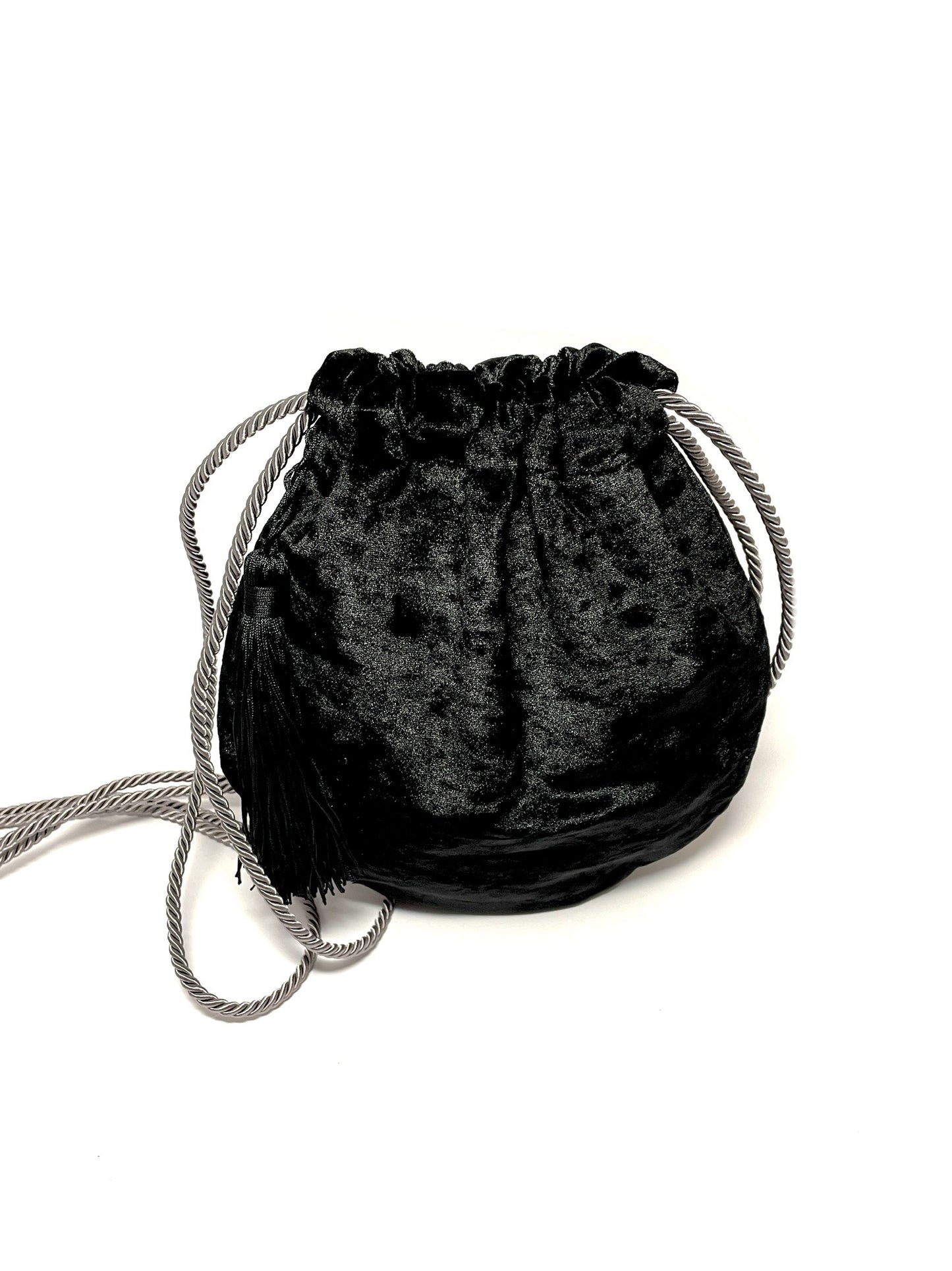Black velvet purse