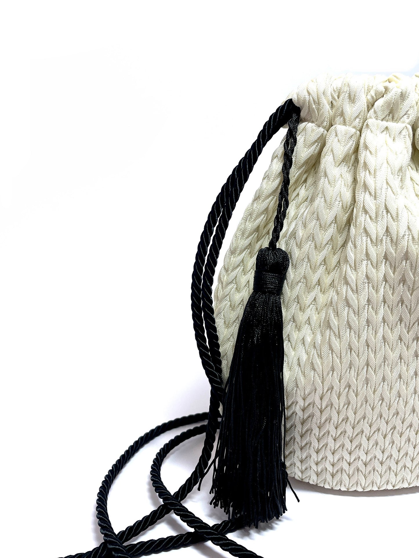 Ivory bucket bag