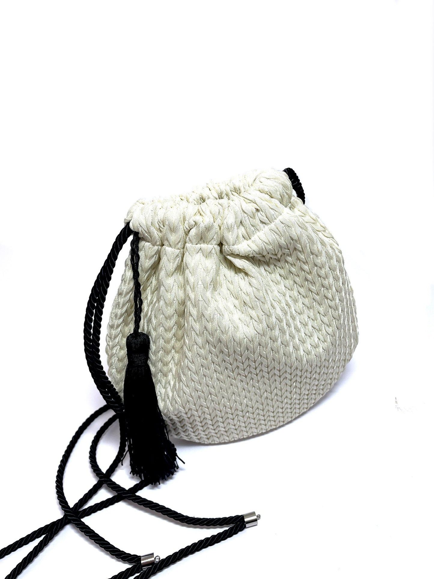 Ivory bucket bag