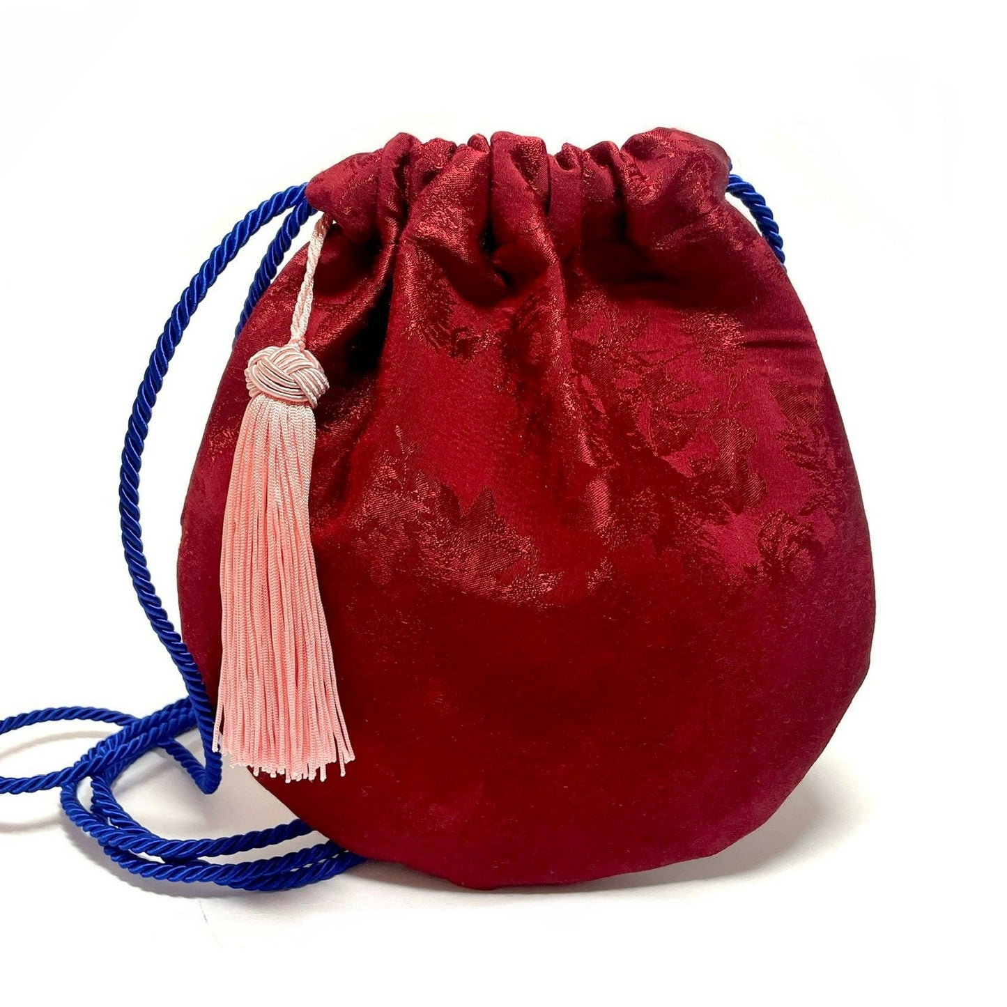 Red kimono bucket bag