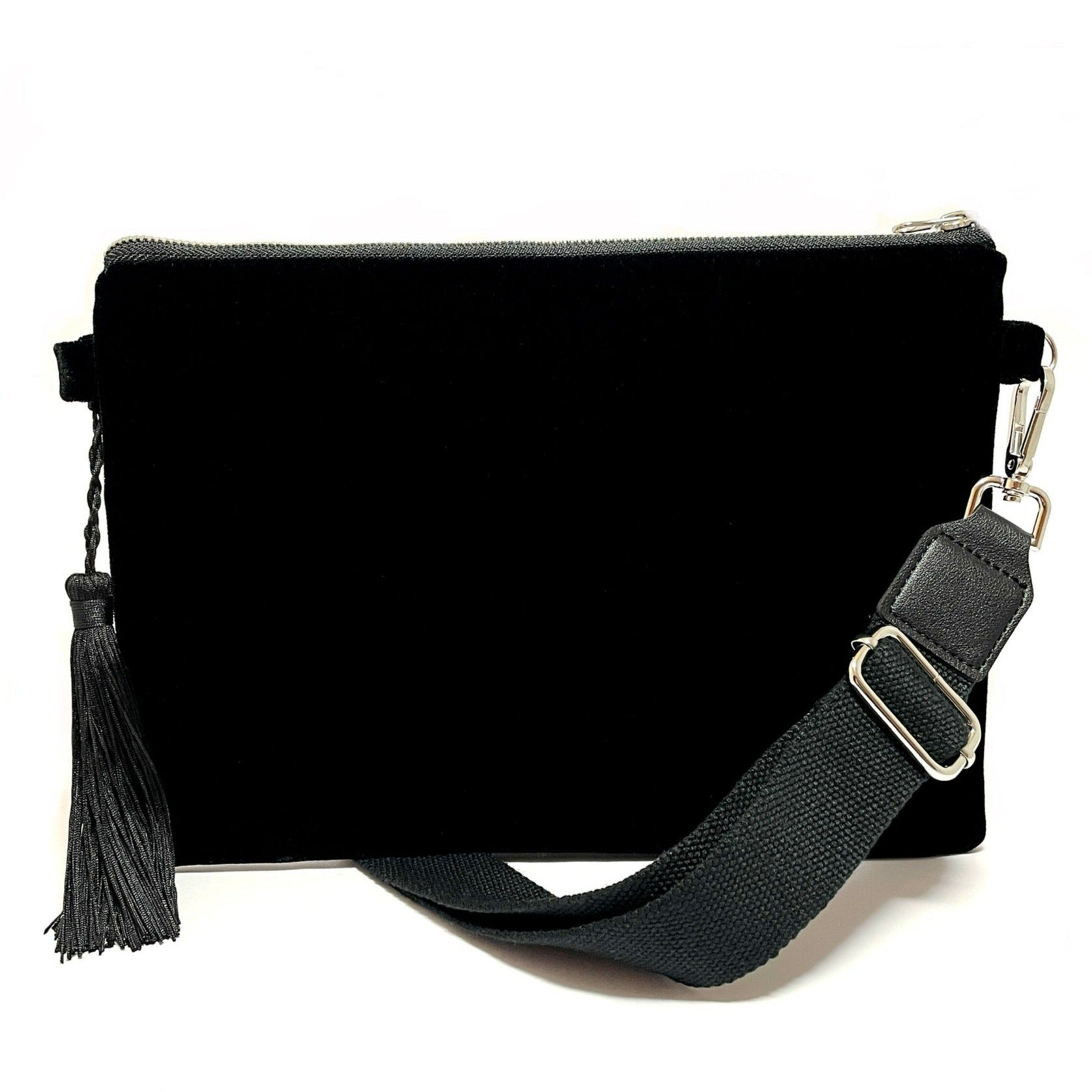 Black velvet crossbody Clearance