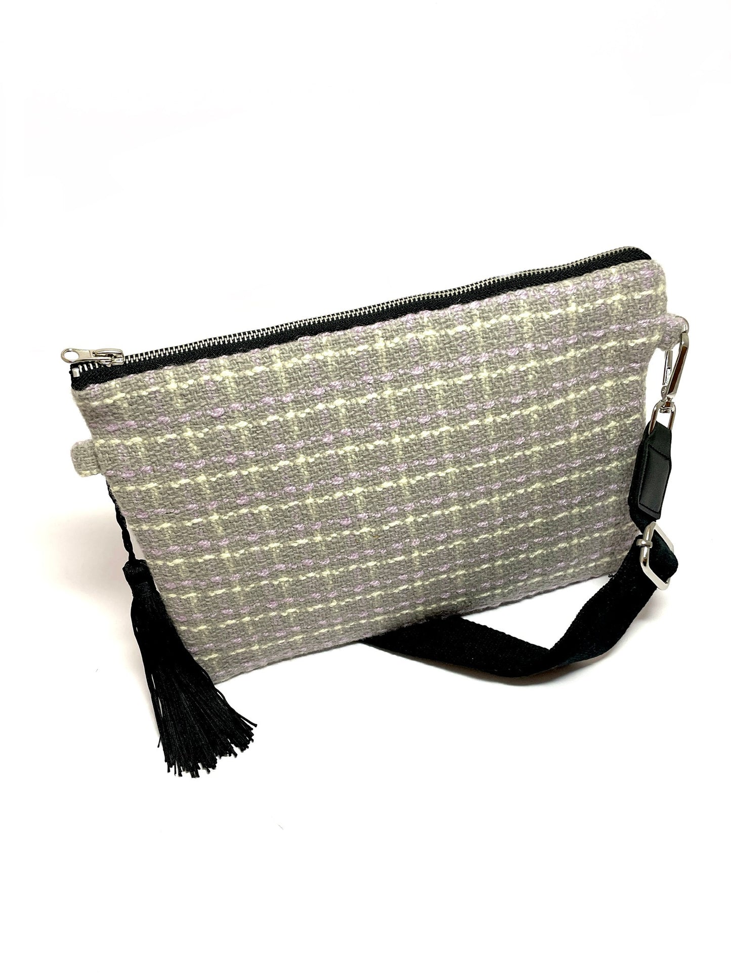 Gray crossbody bag