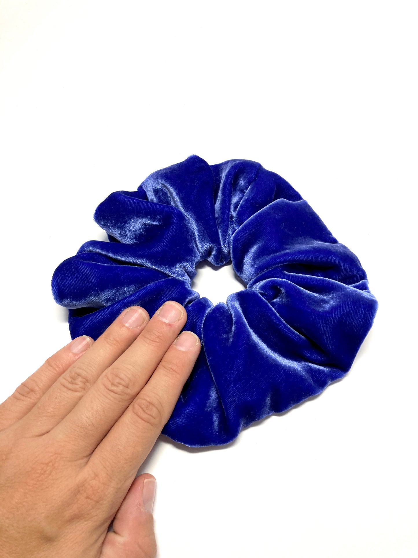 Blue velvet scrunchie