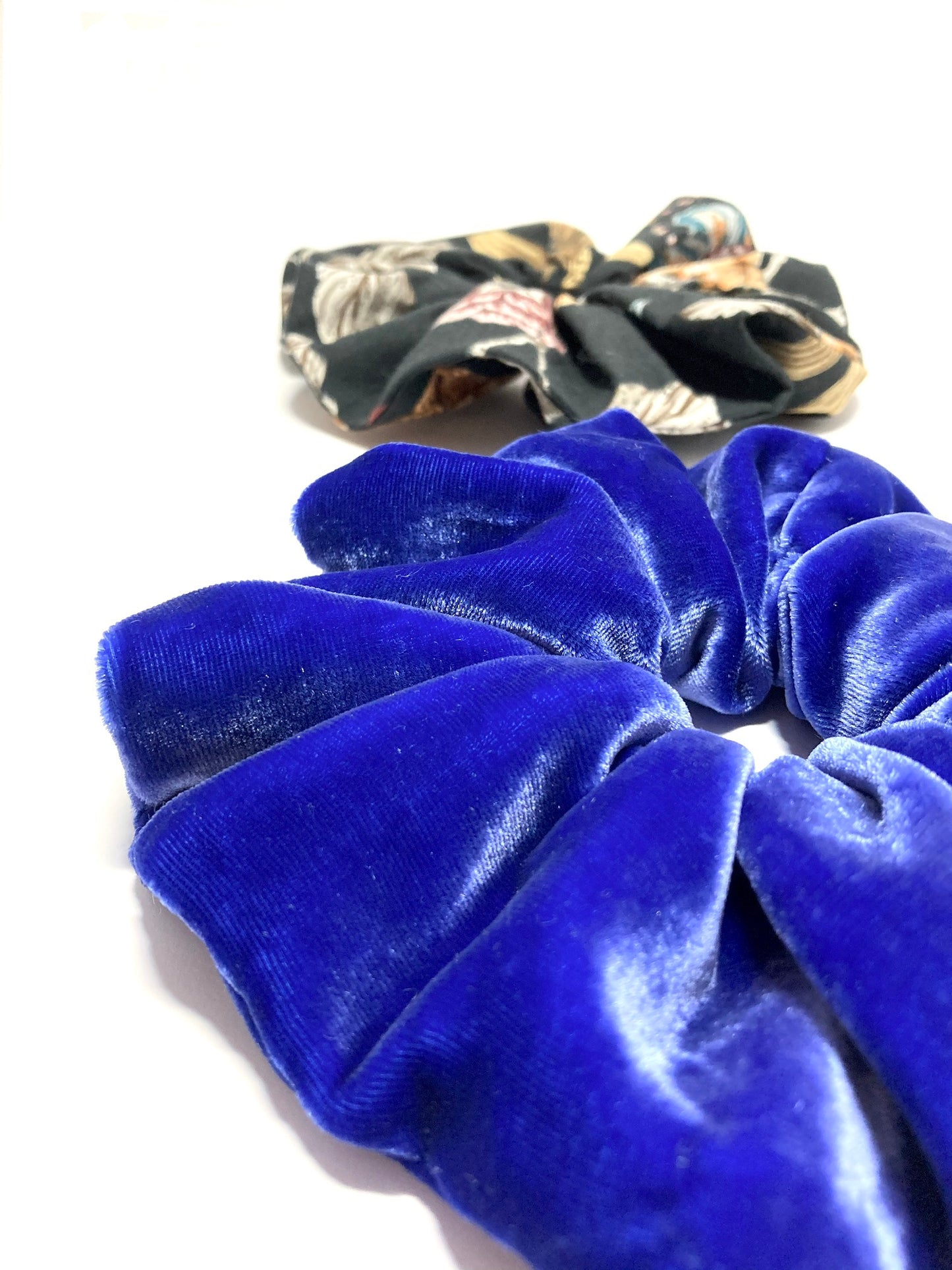 Blue velvet scrunchie