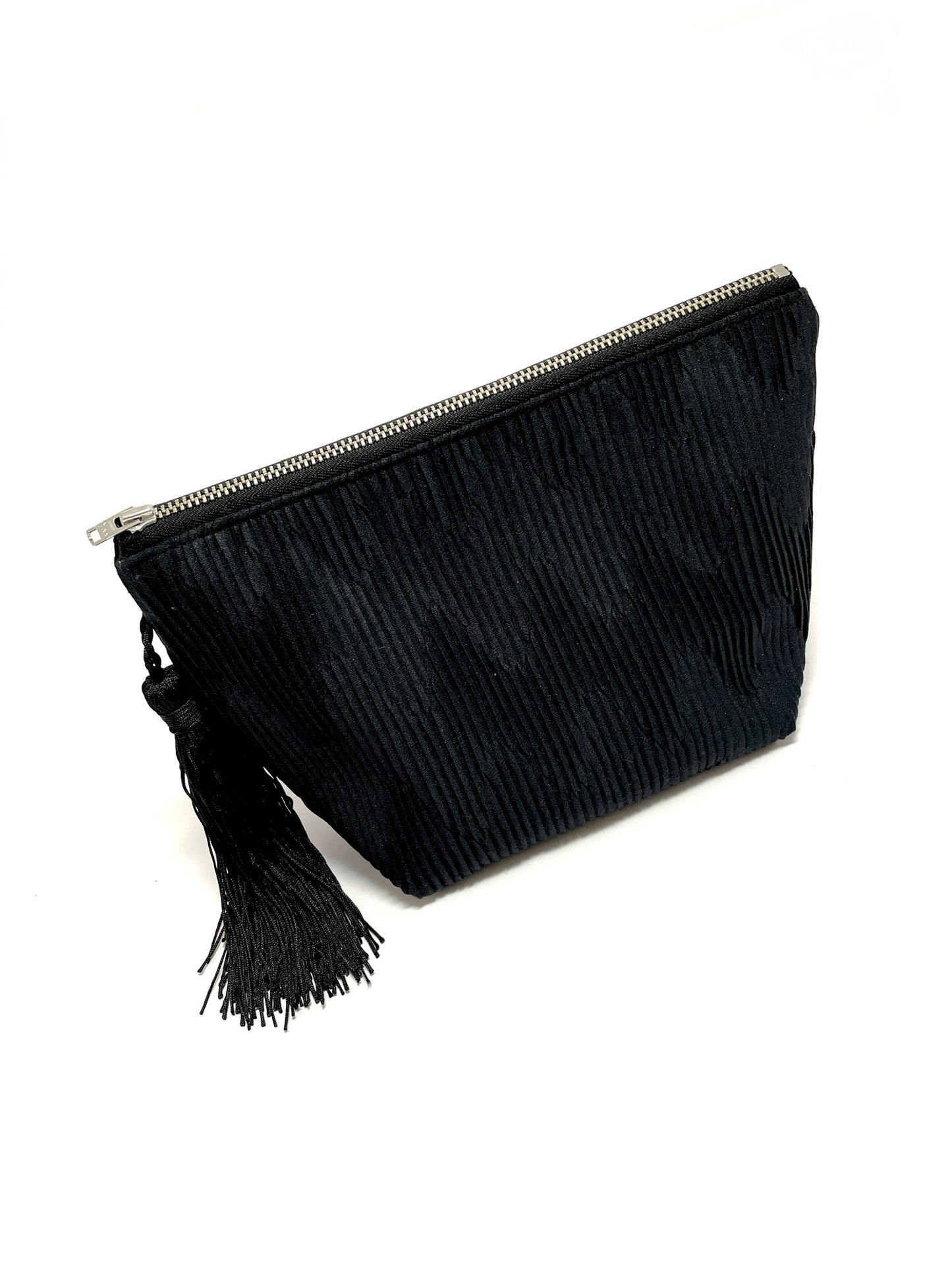 Black Pleated Make Up Case