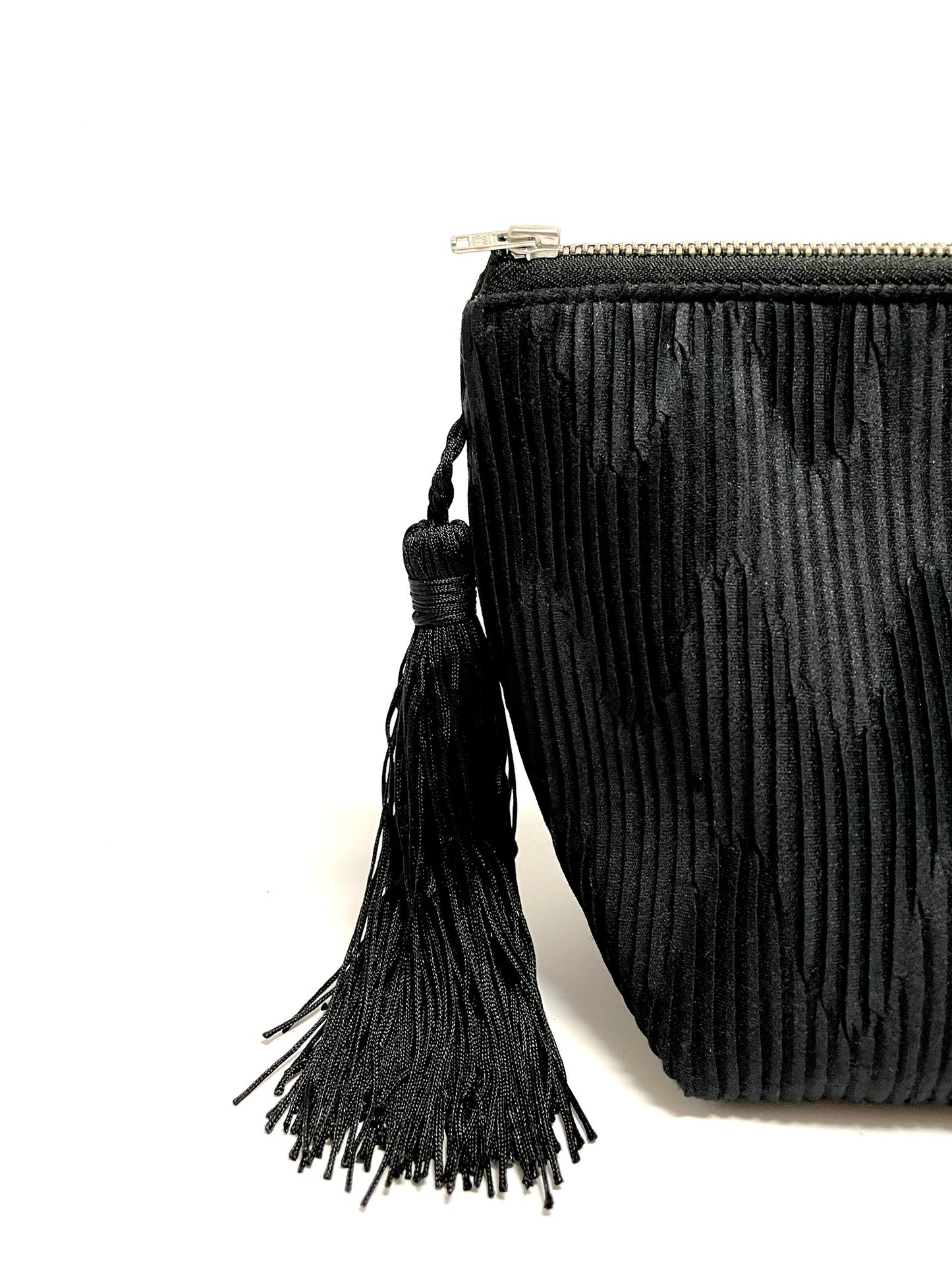 Black Pleated Make Up Case