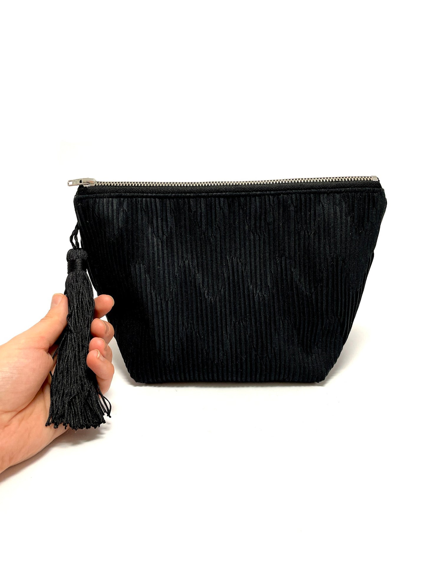 Black Pleated Make Up Case