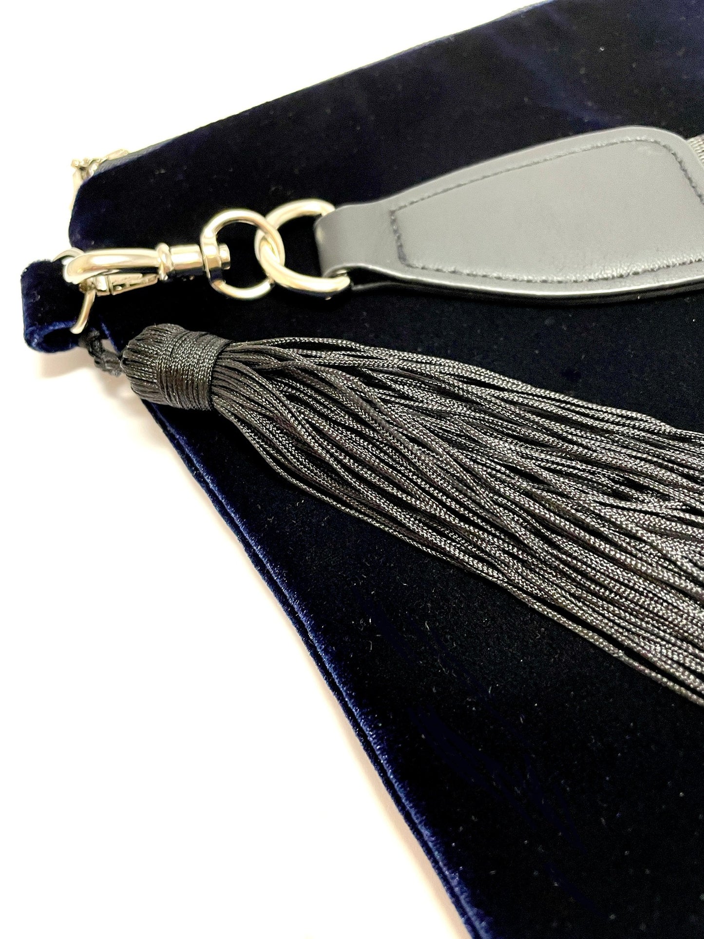 Blue Velvet Crossbody Bag