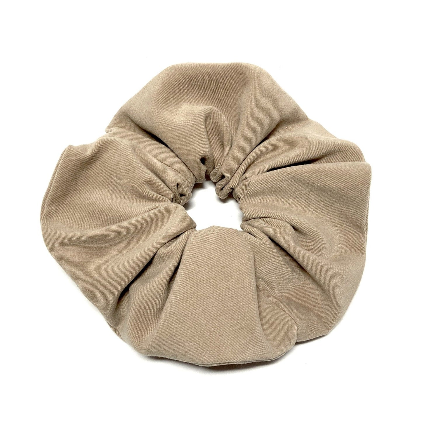 Beige large scrunchie