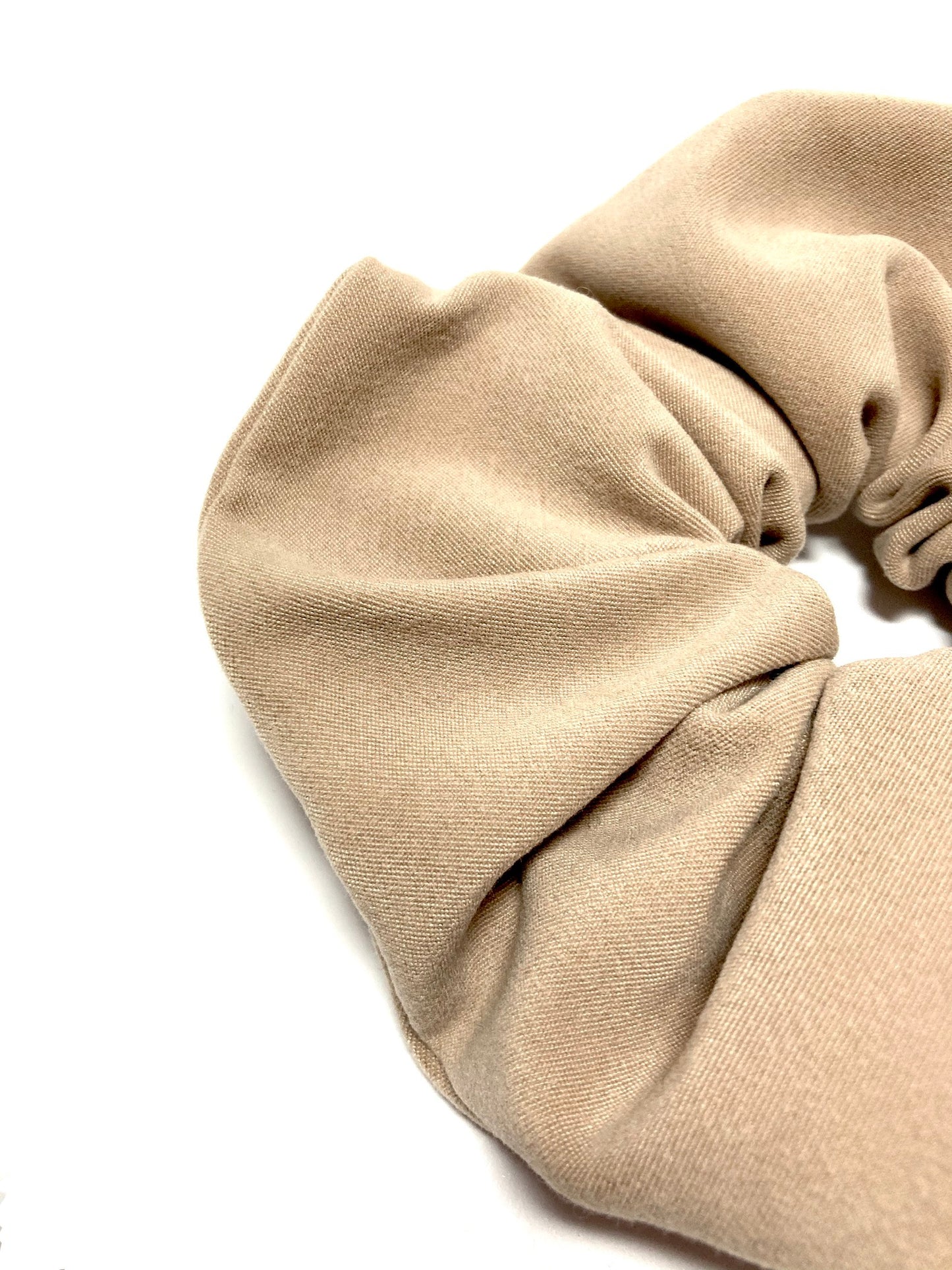 Beige large scrunchie