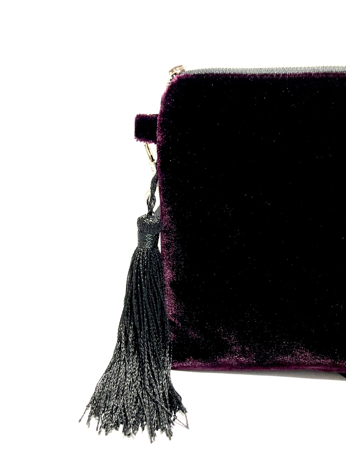 Purple velvet bag