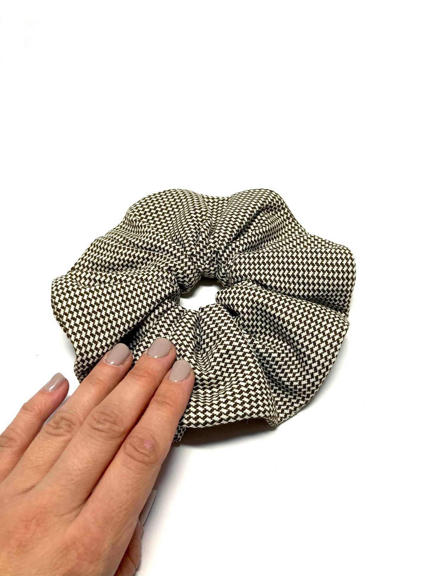 Large brown scrunchie