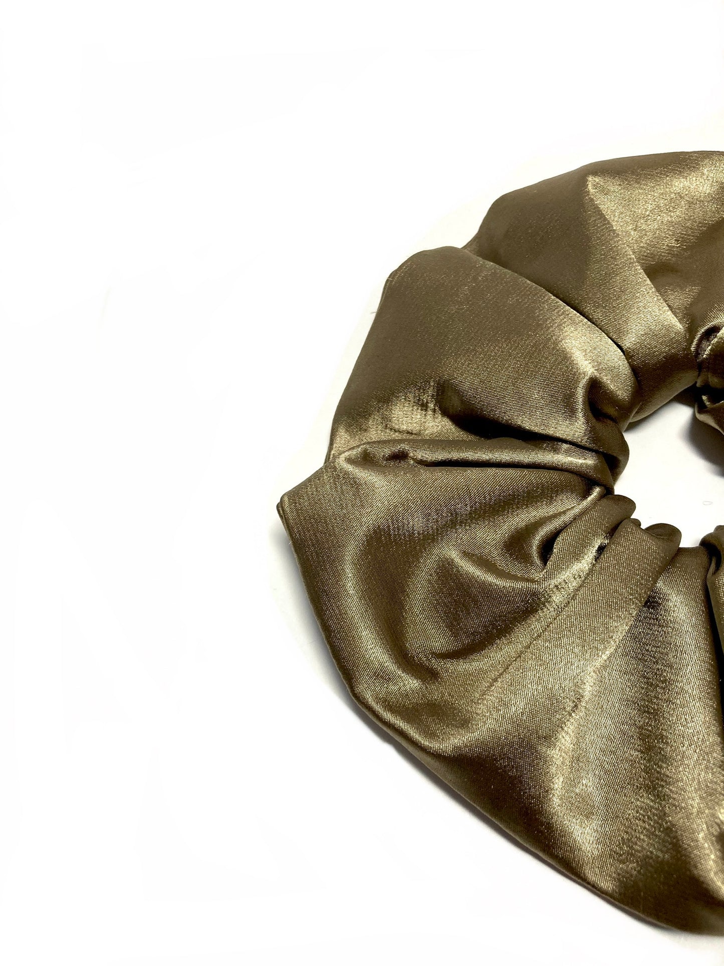 Upcycled gold scrunchie