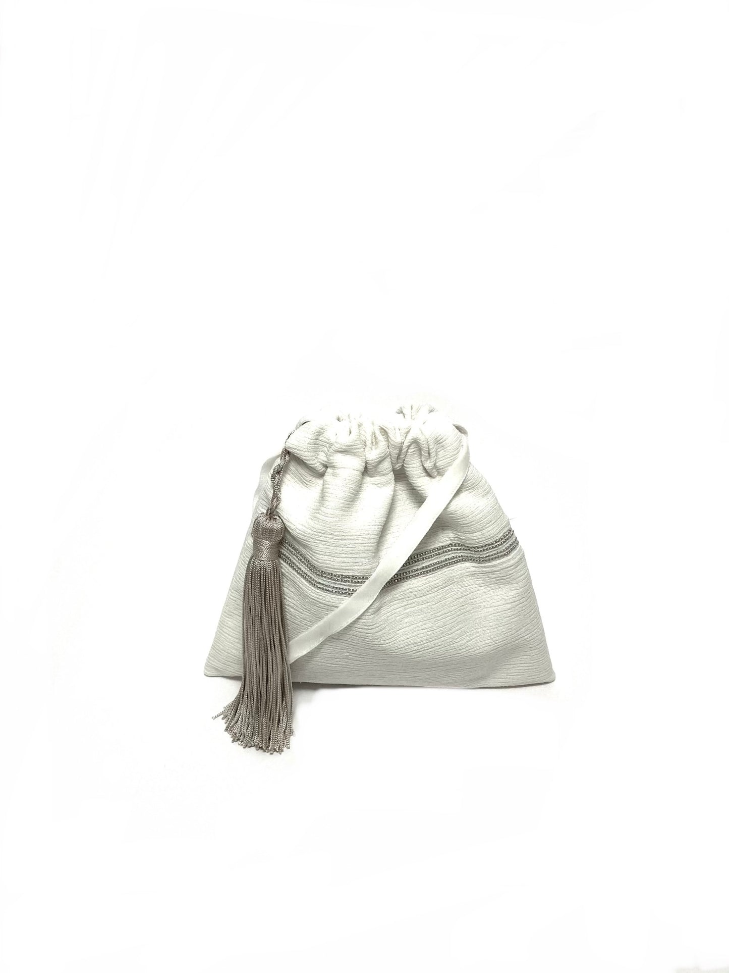 White wedding purse