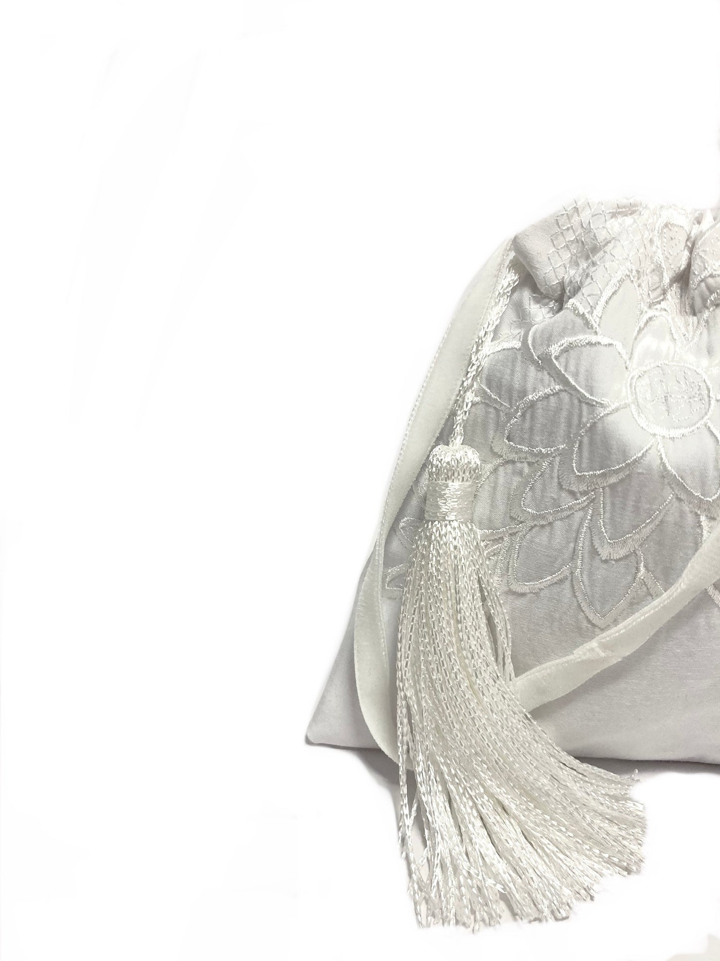 Ivory wedding purse