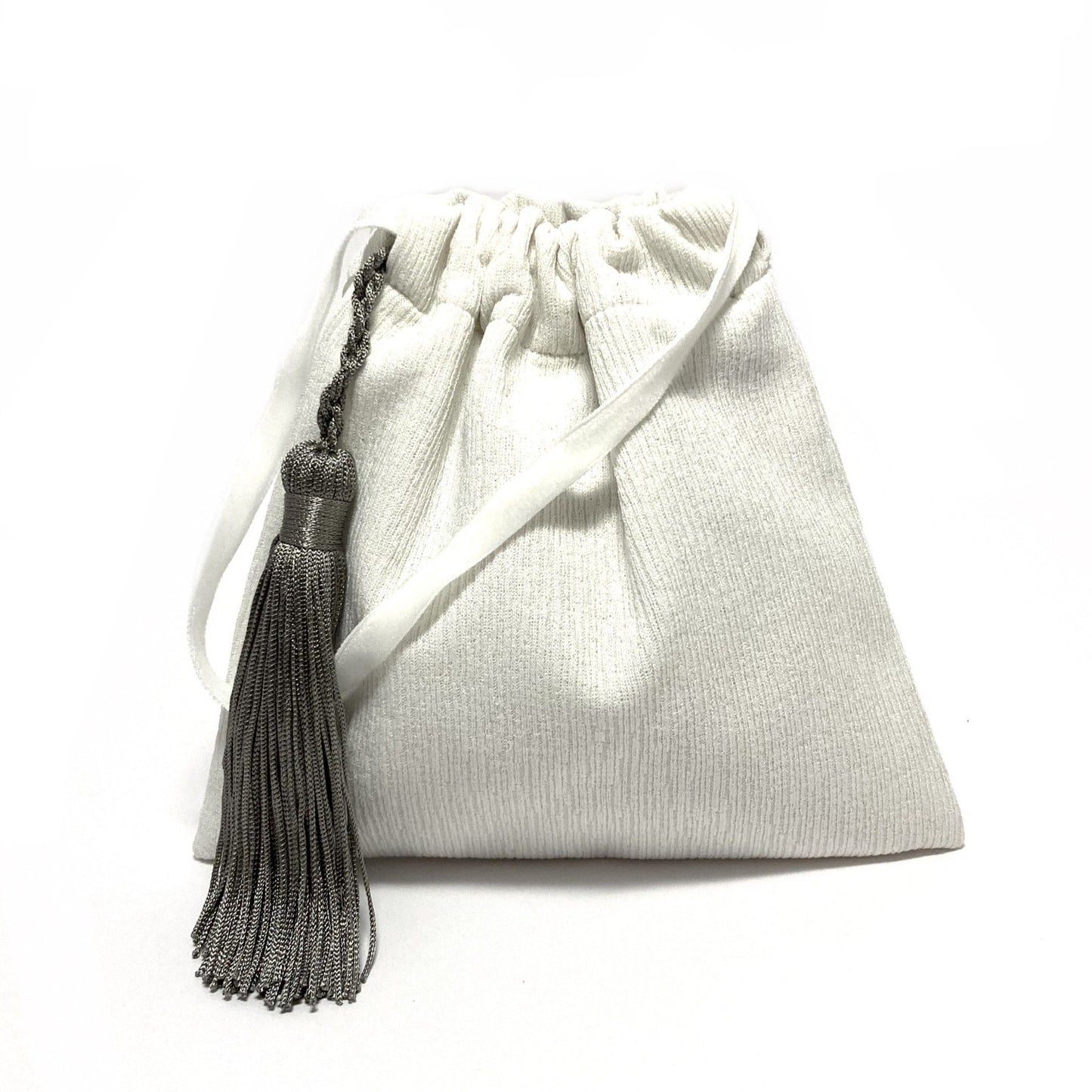 White wedding purse
