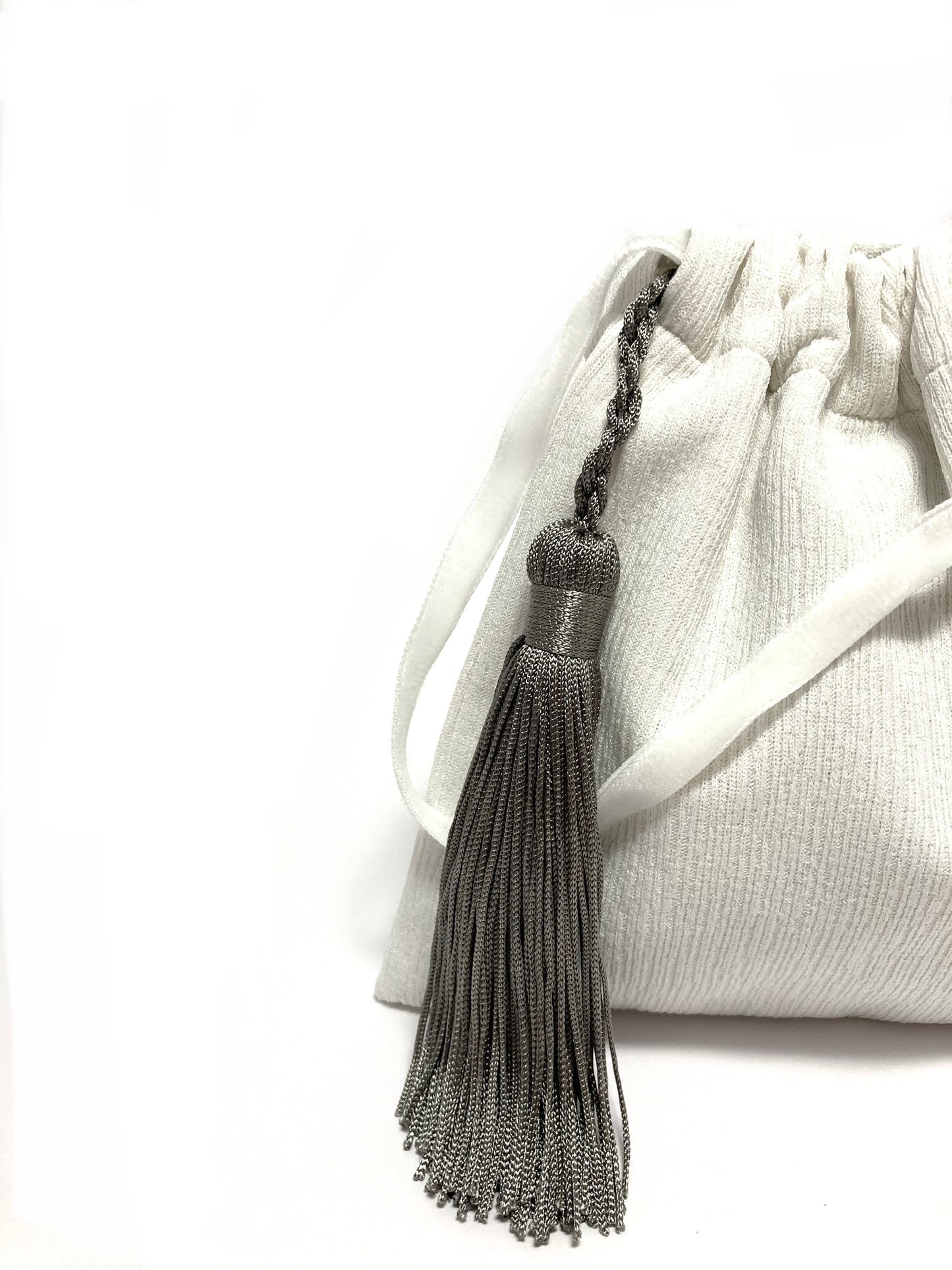 White wedding purse
