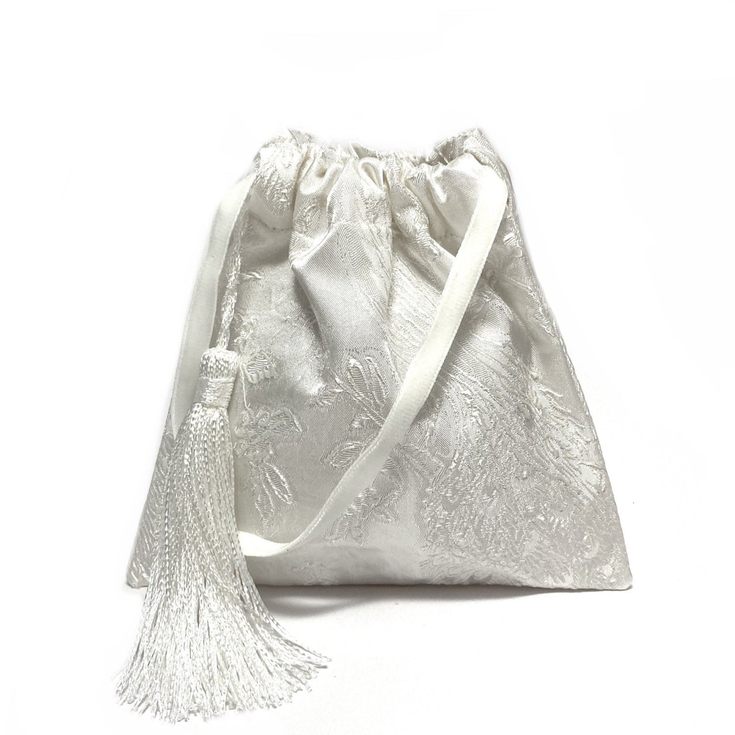 White wedding purse