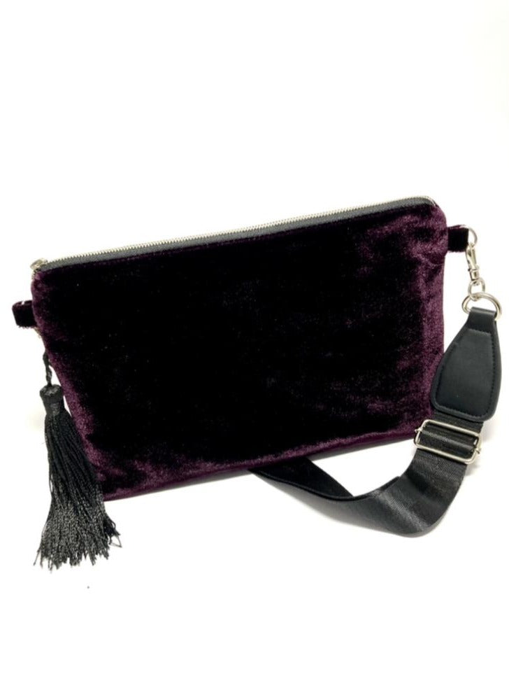 Purple velvet bag