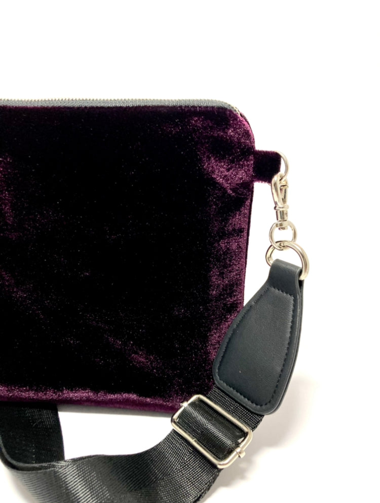 Purple velvet bag
