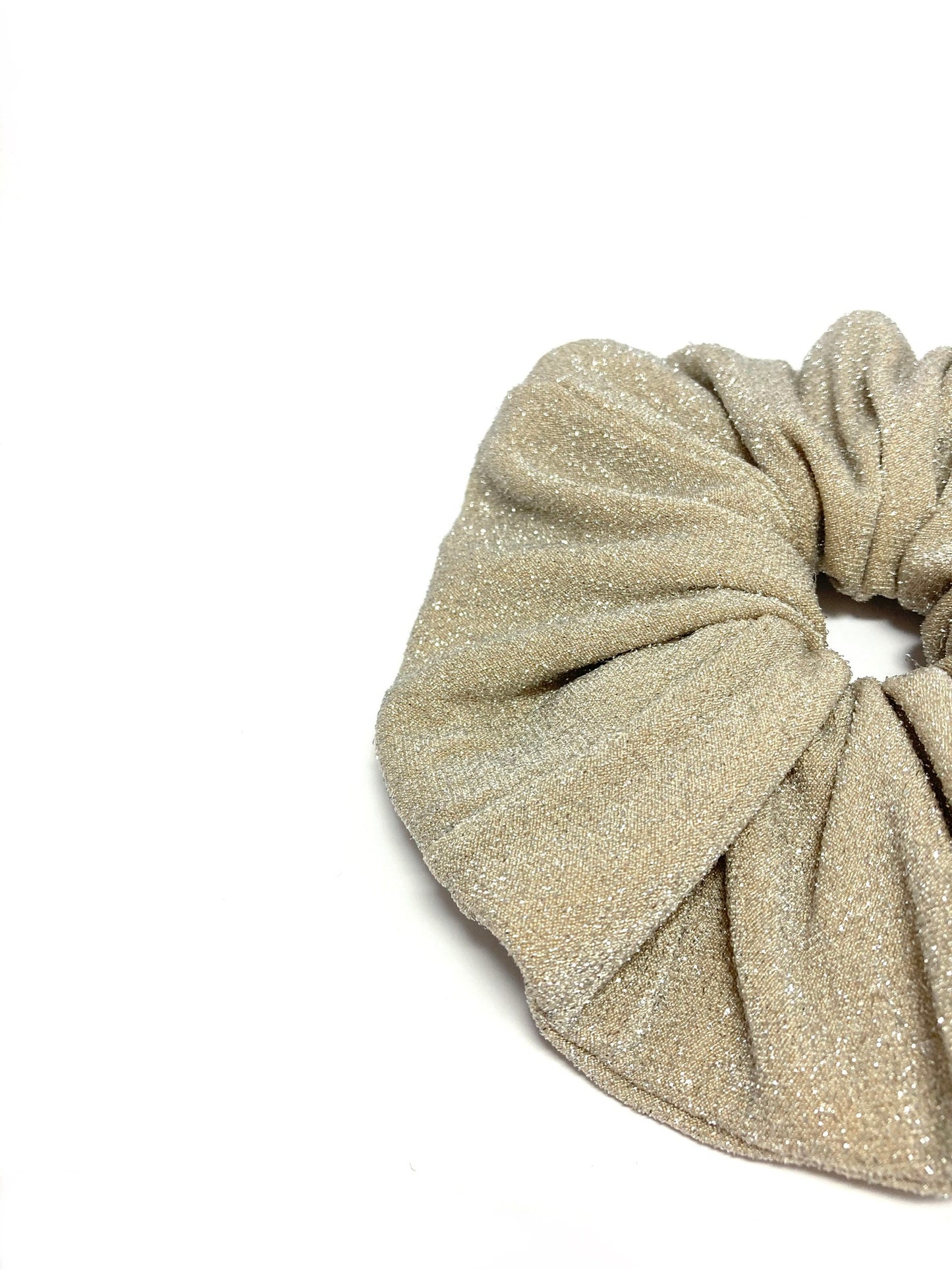 Gold shiny wedding scrunchie