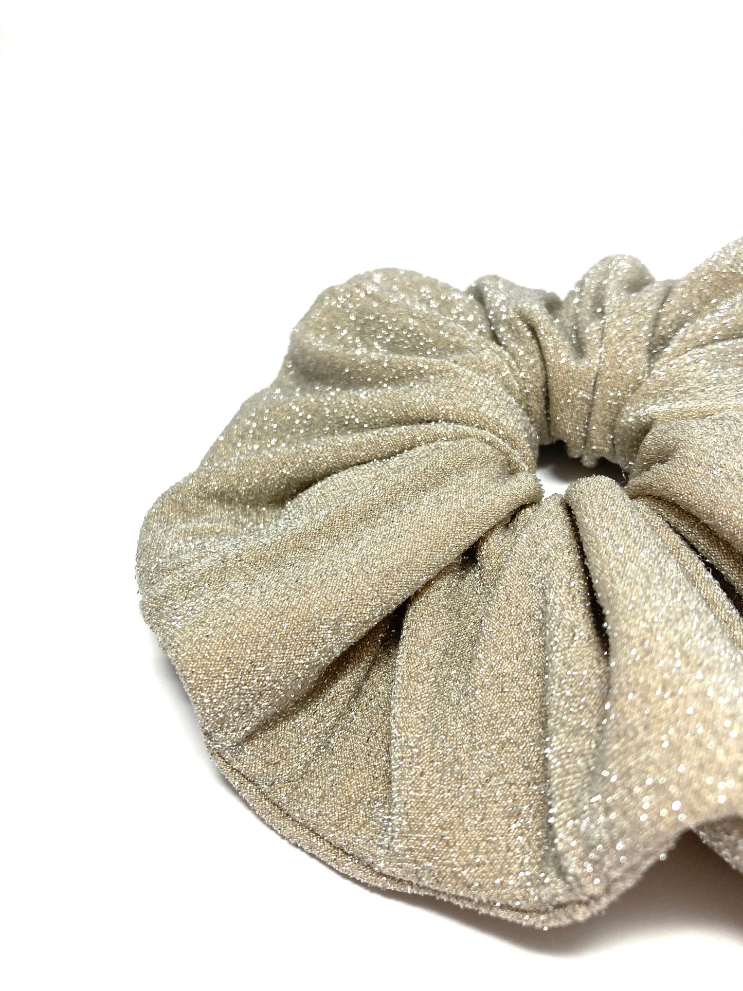 Gold shiny wedding scrunchie