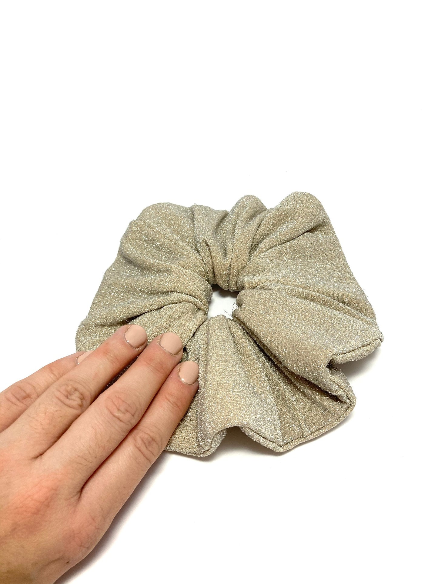 Gold shiny wedding scrunchie