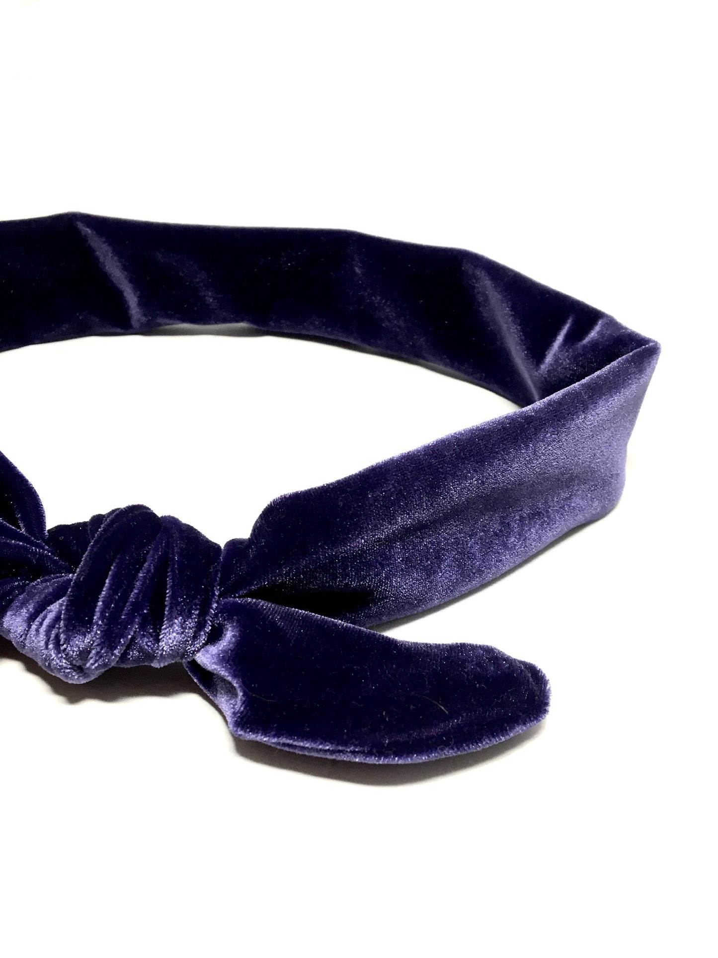 Purple velvet headband