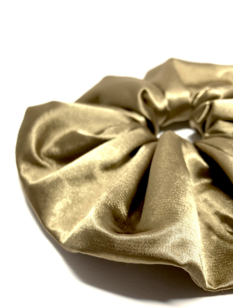 Upcycled gold scrunchie