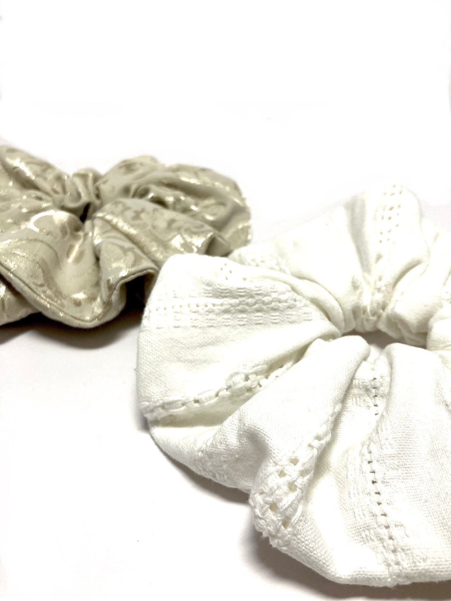 Ivory wedding scrunchie