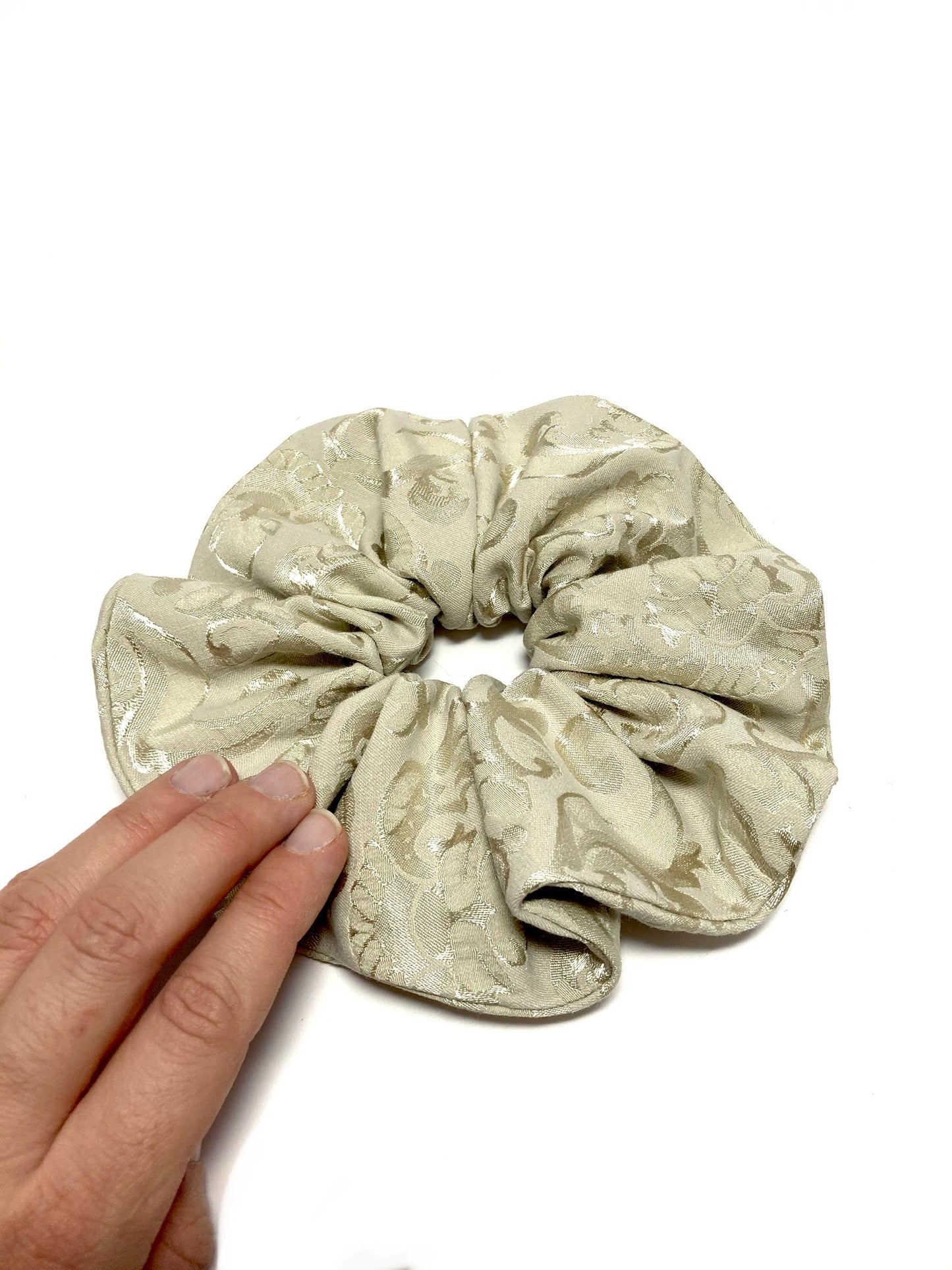 Gold wedding scrunchie