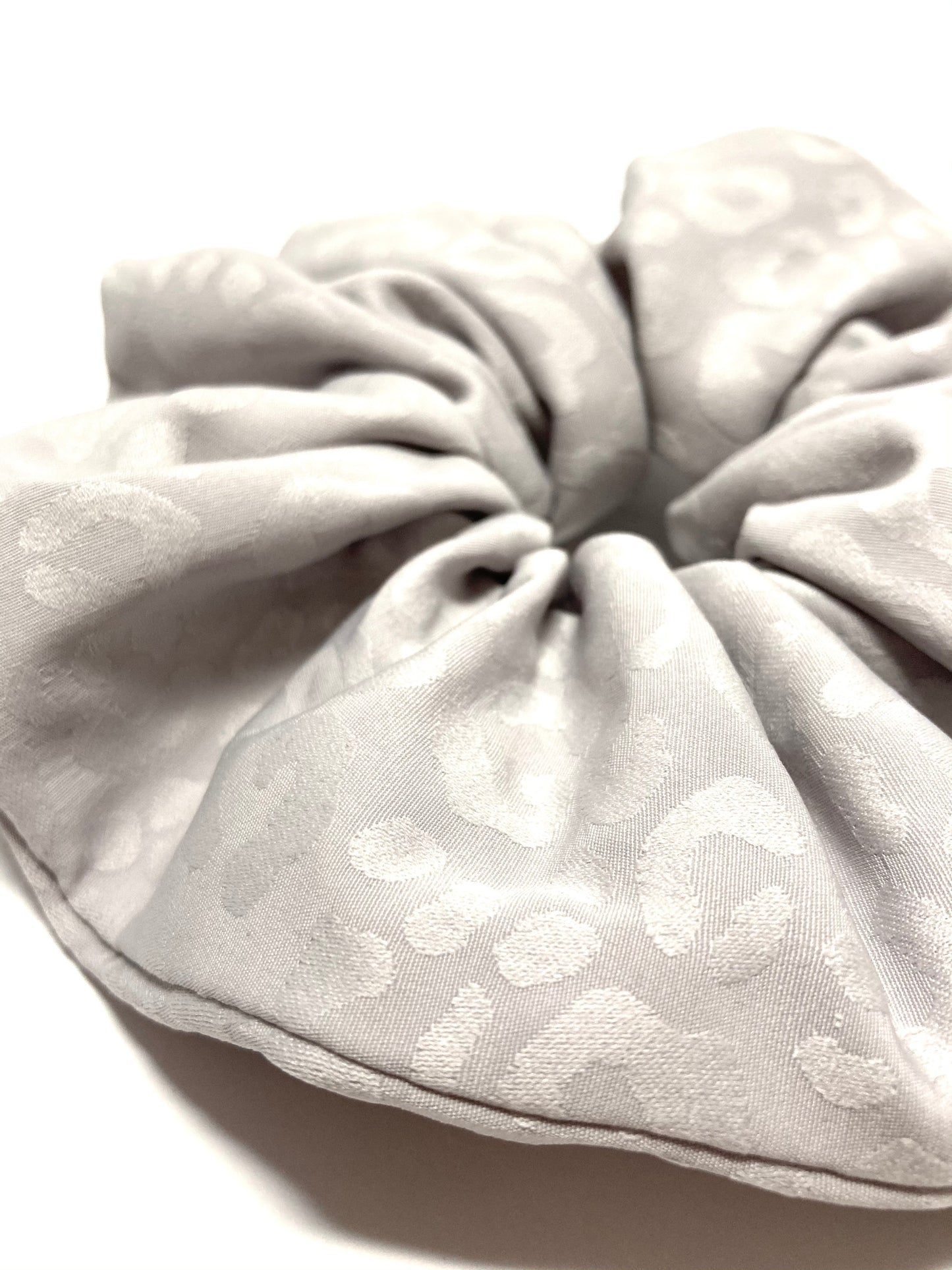 Silver evening scrunchie