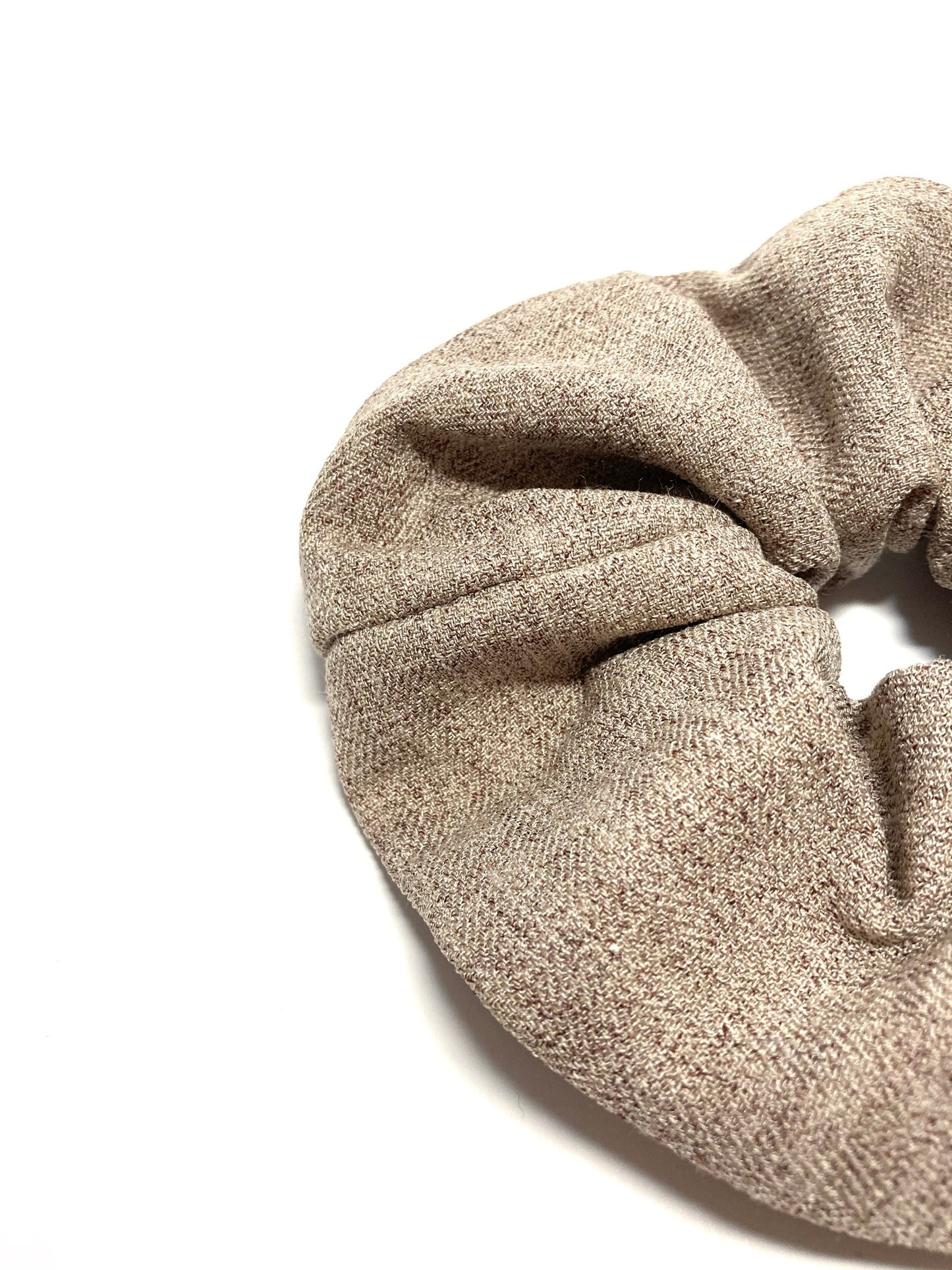 Handmade beige scrunchie