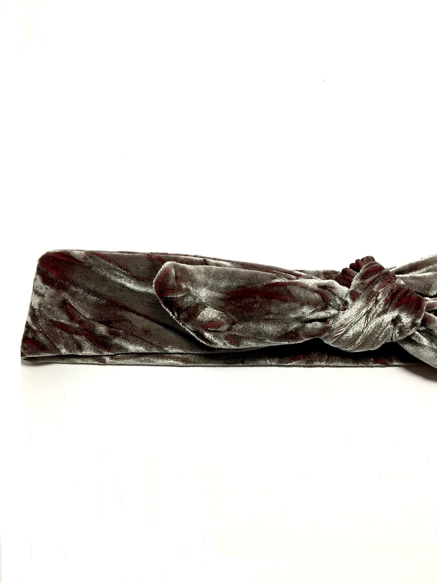 Velvet silver headband