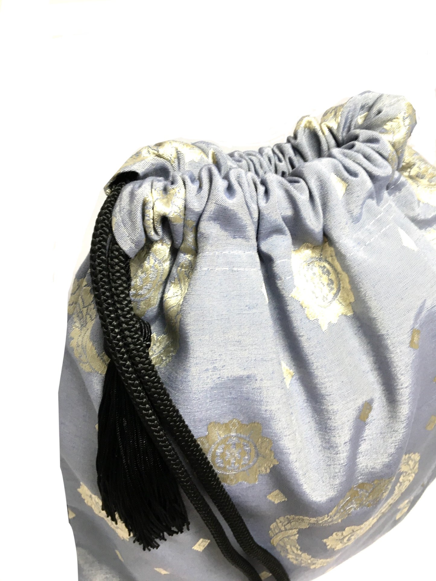 Blue patterned backpack