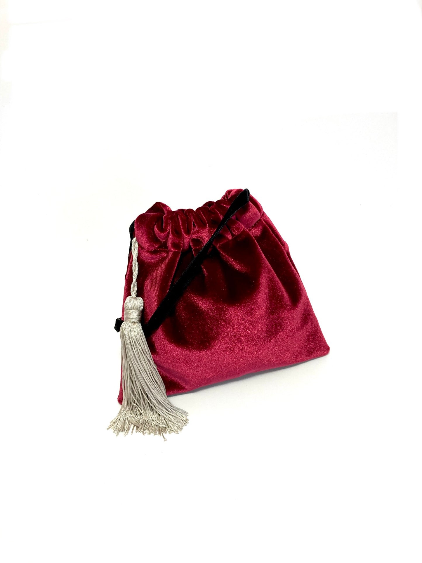 Red velvet little handbag