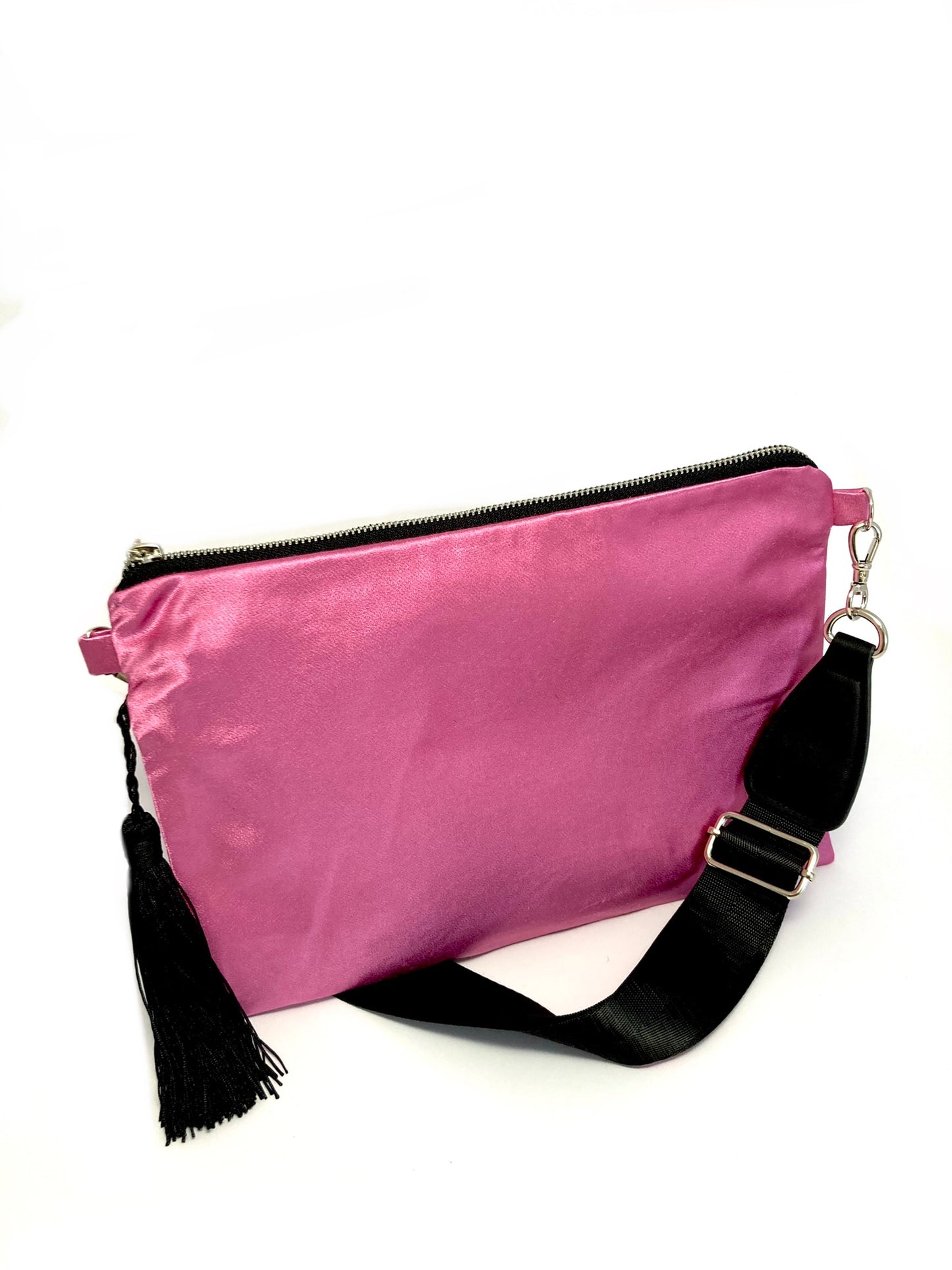 Pink bag with wide strap