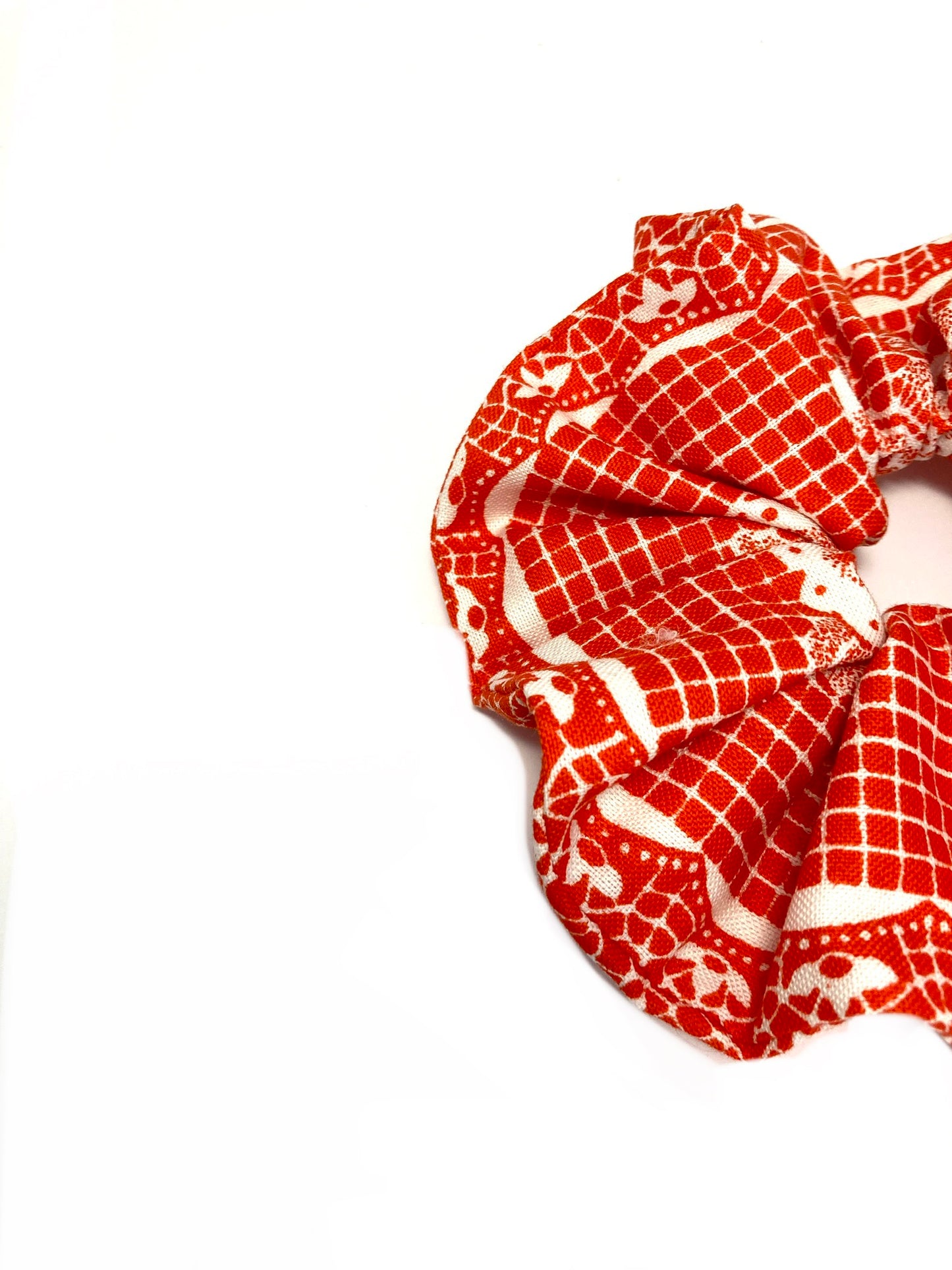 Unique red scrunchie