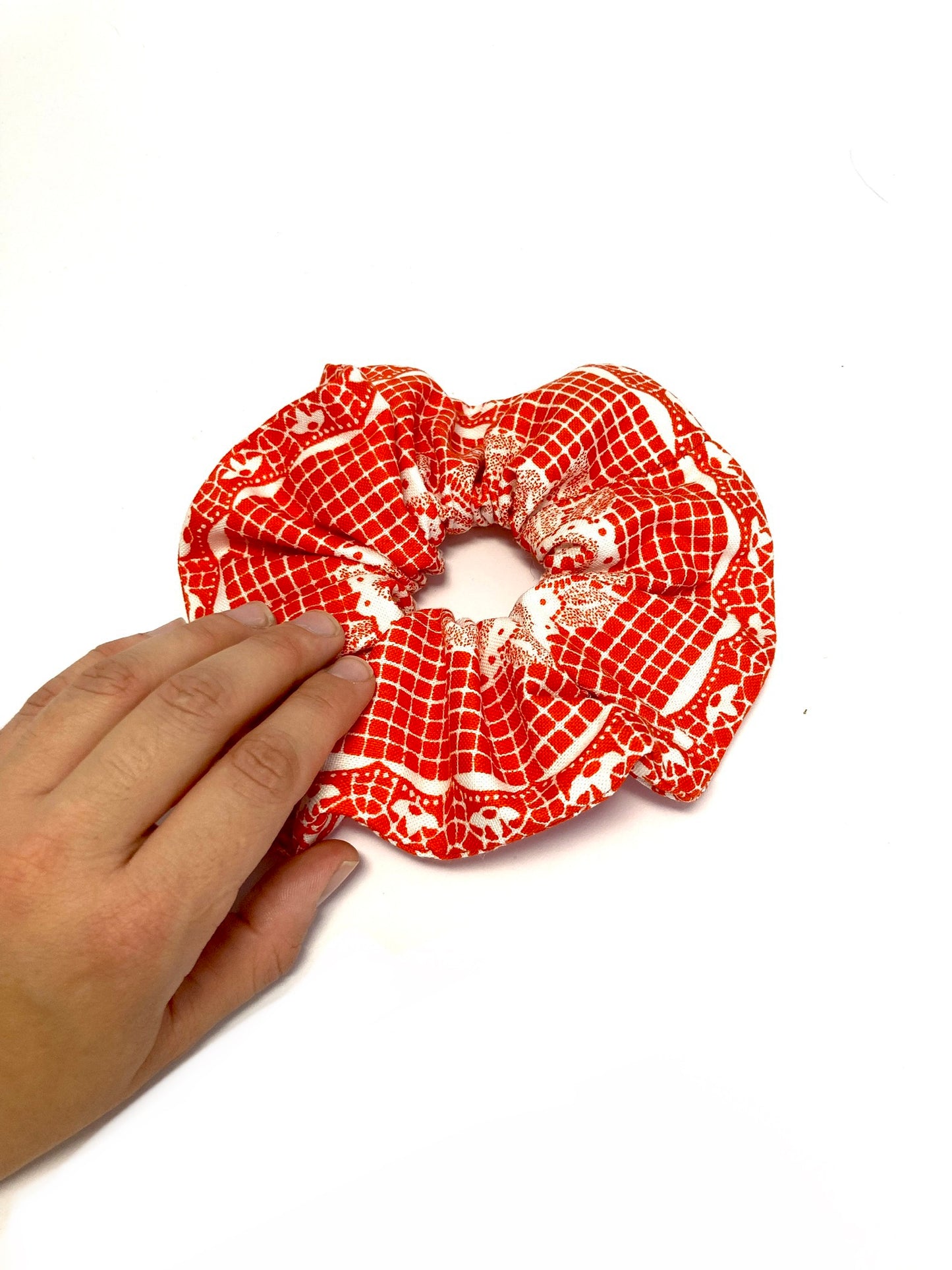 Unique red scrunchie