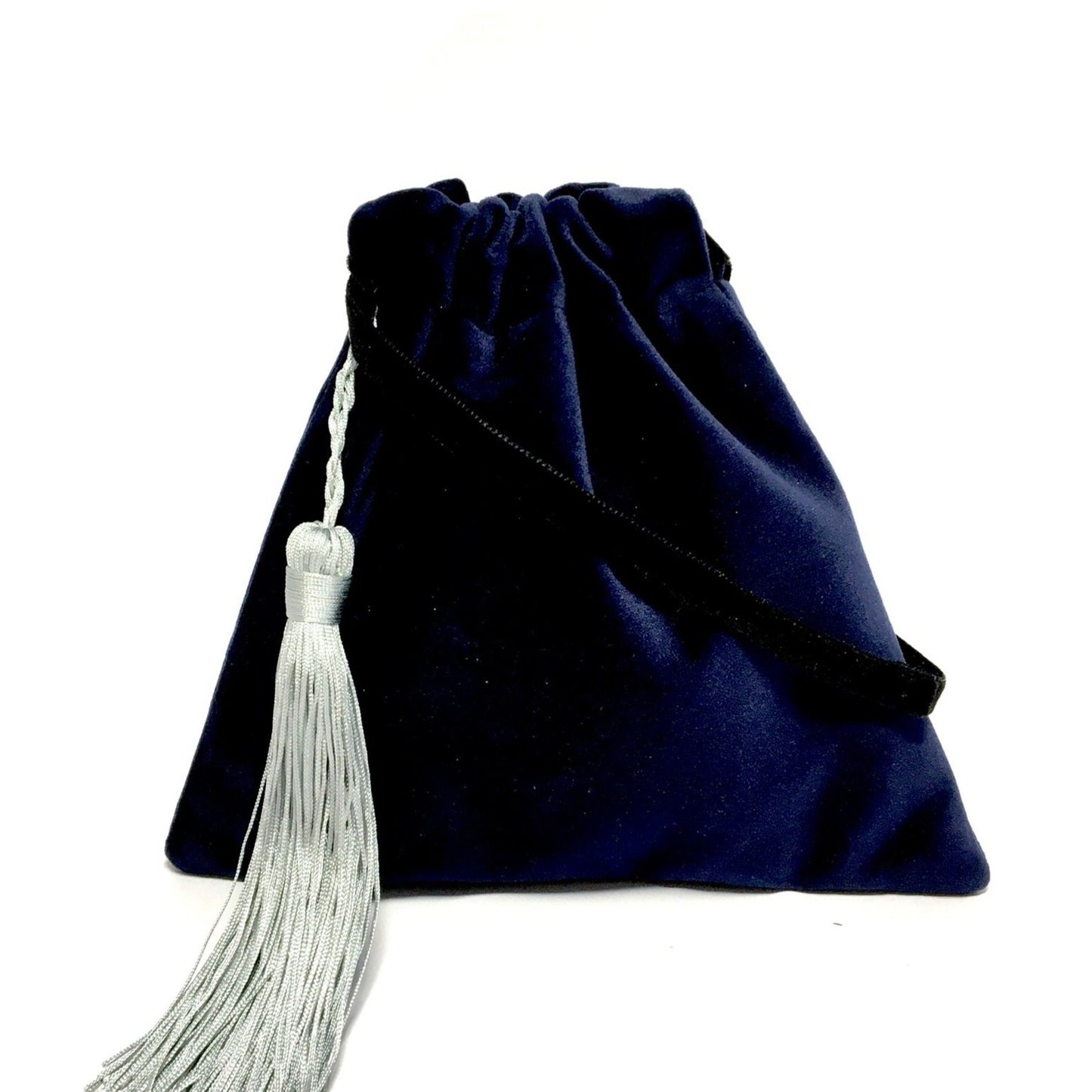Blue velvet little handbag
