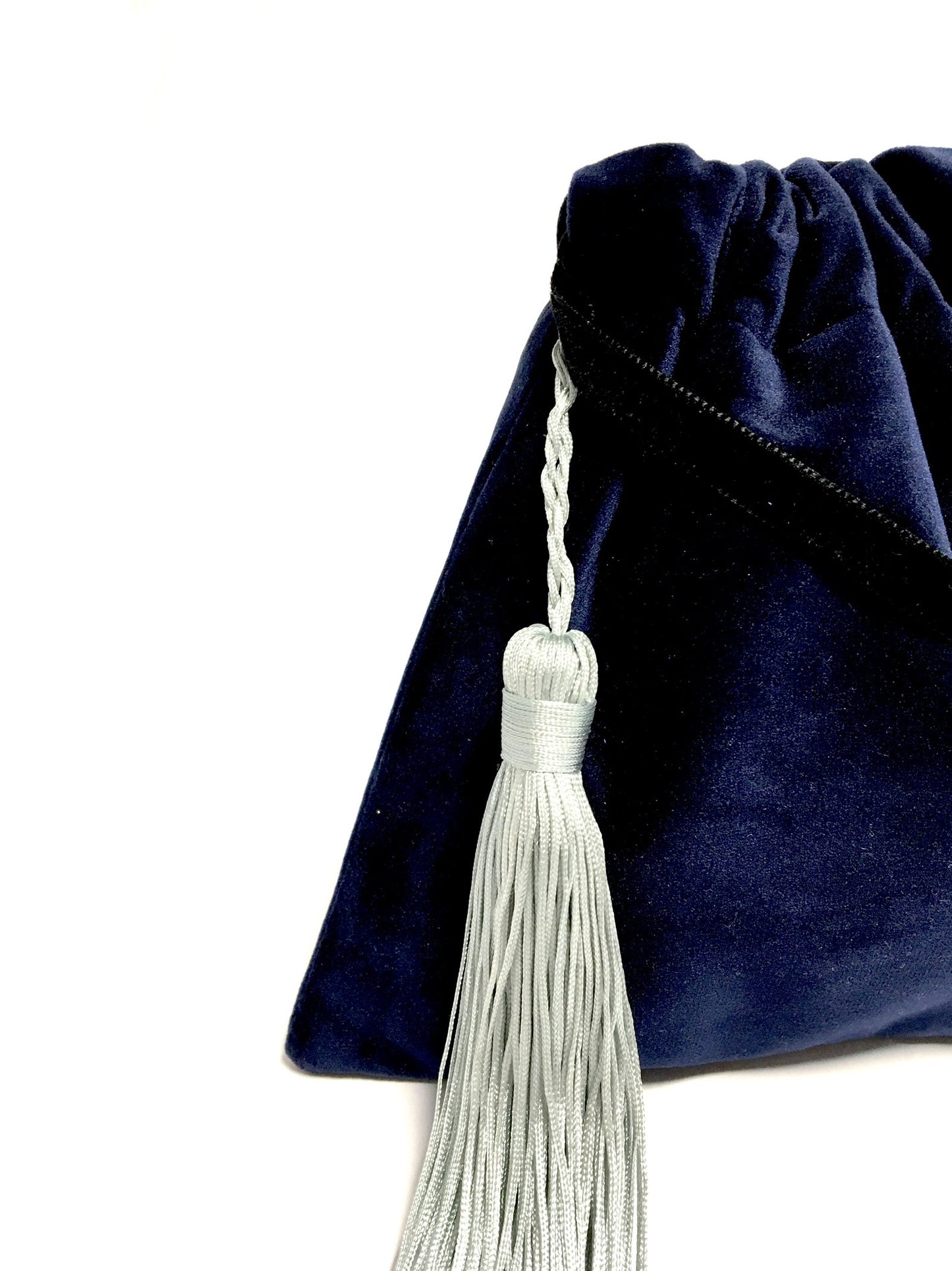 Blue velvet little handbag