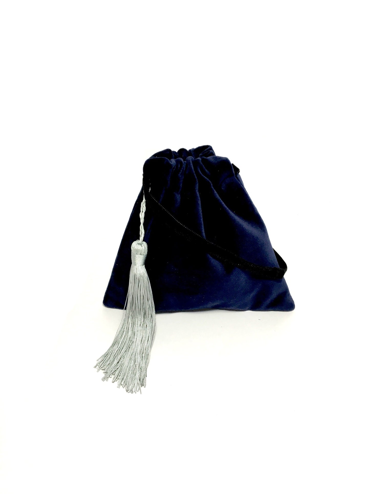 Blue velvet little handbag