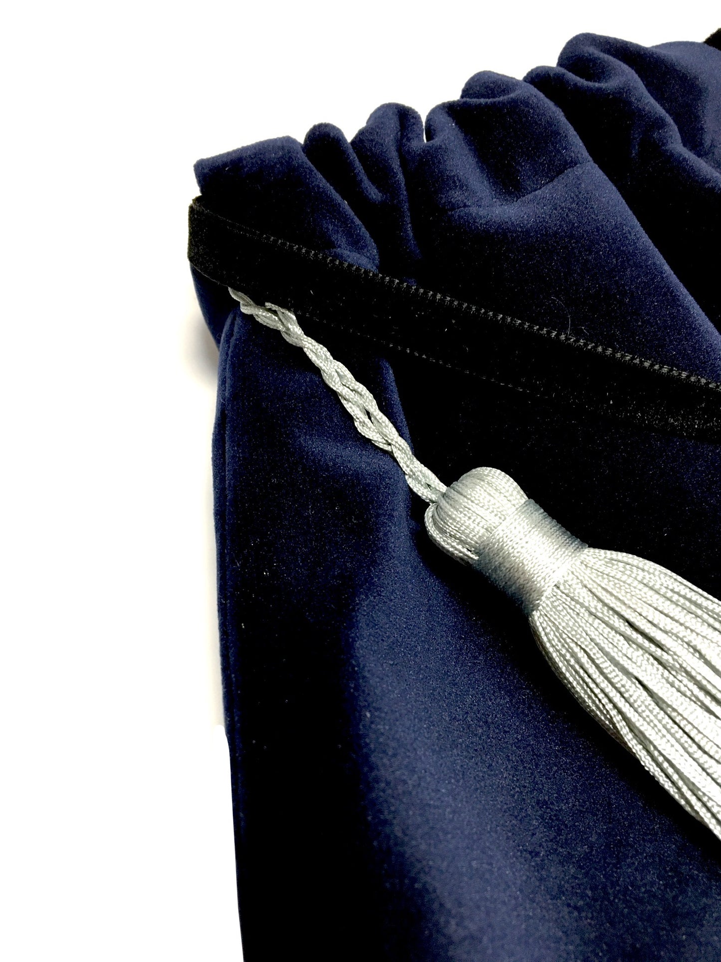 Blue velvet little handbag